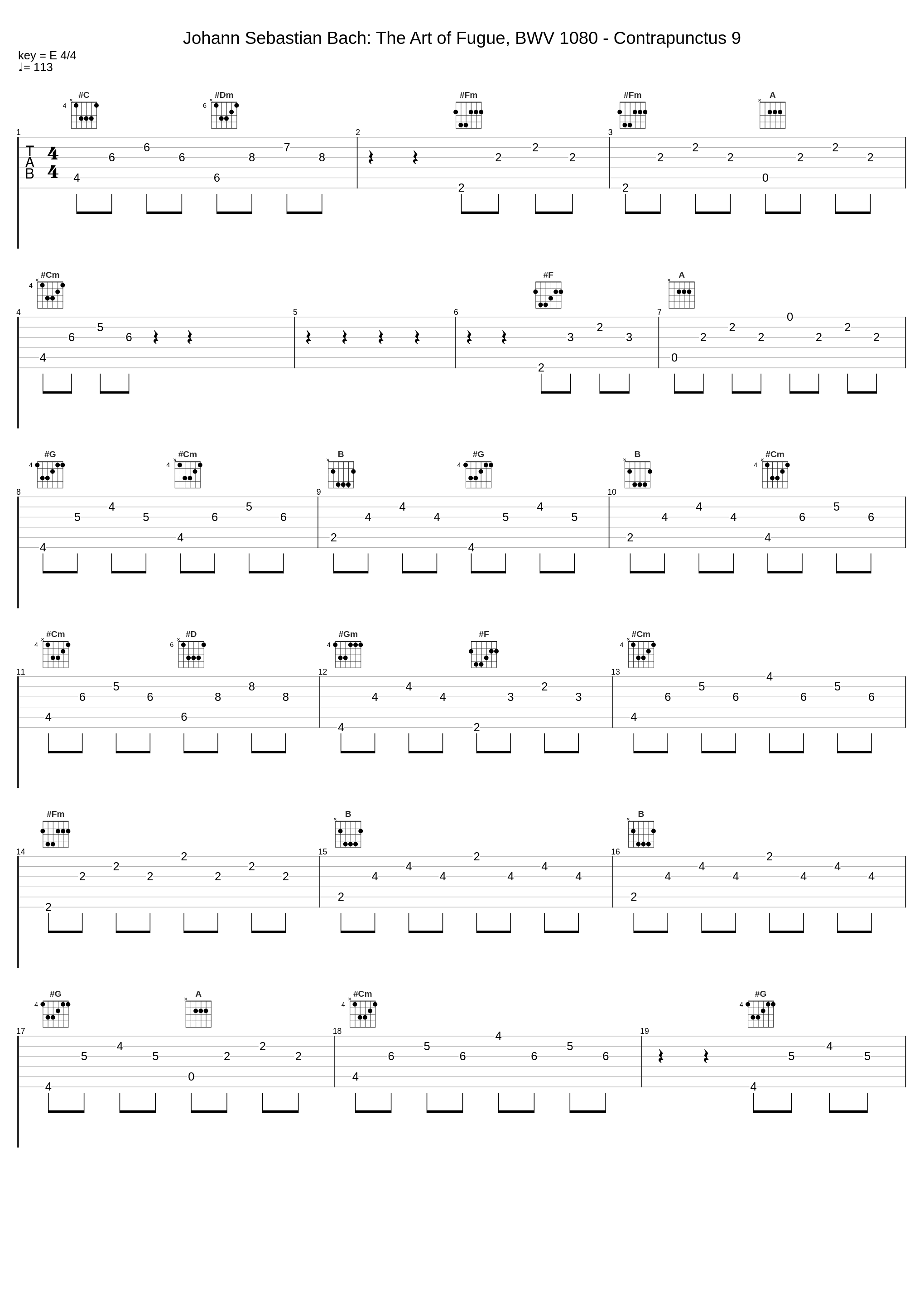 Johann Sebastian Bach: The Art of Fugue, BWV 1080 - Contrapunctus 9_Johann Sebastian Bach_1