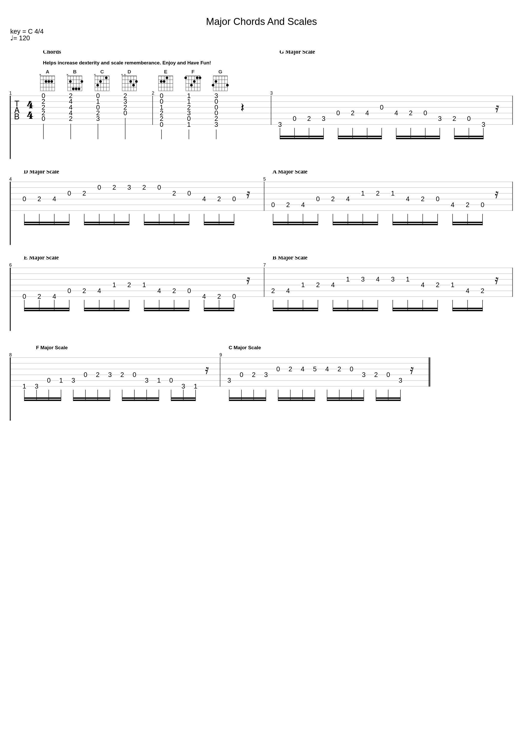 Major Chords And Scales_Lesson Guitar_1