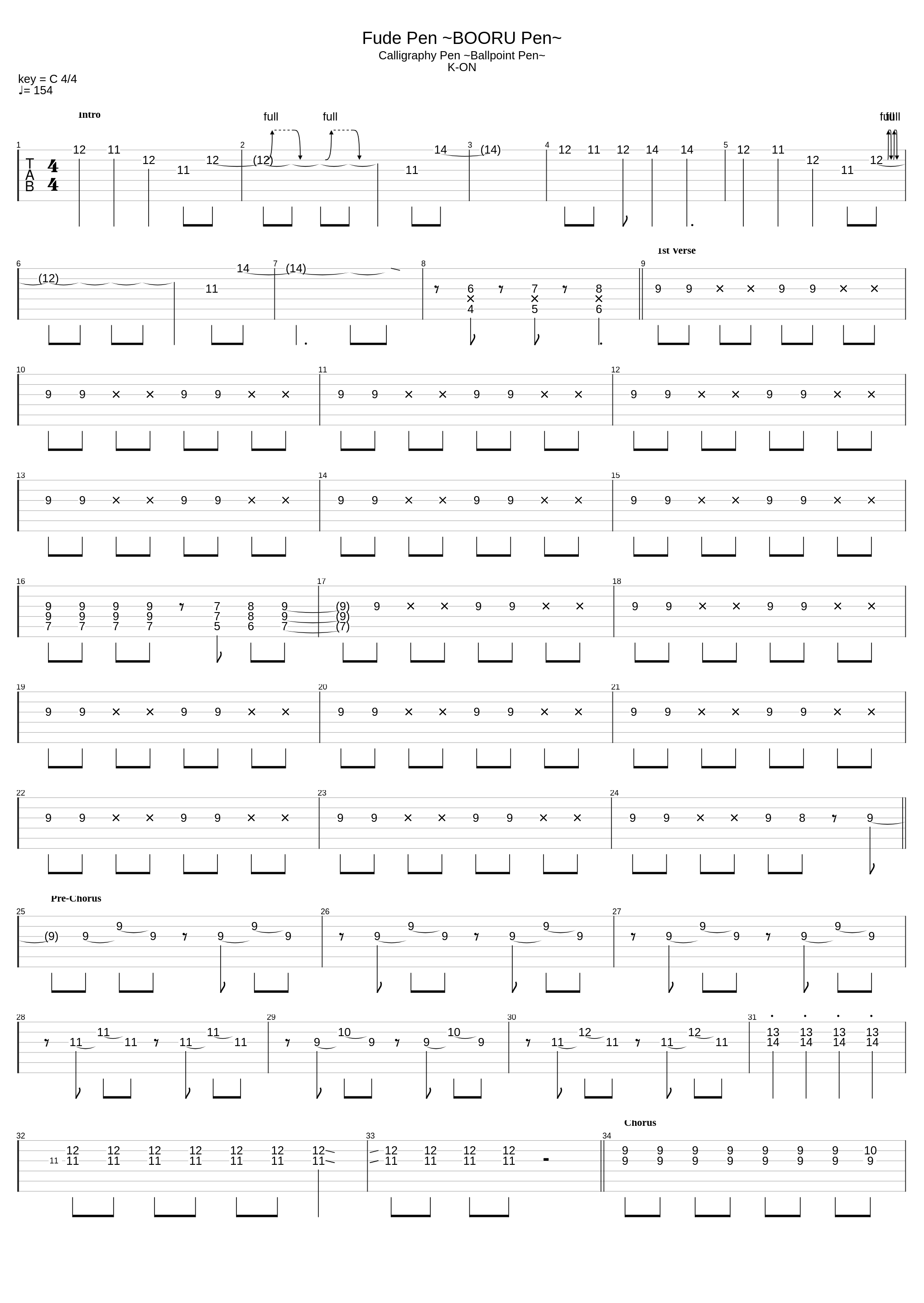 Fude Pen Boru Pen_K-On!!_1