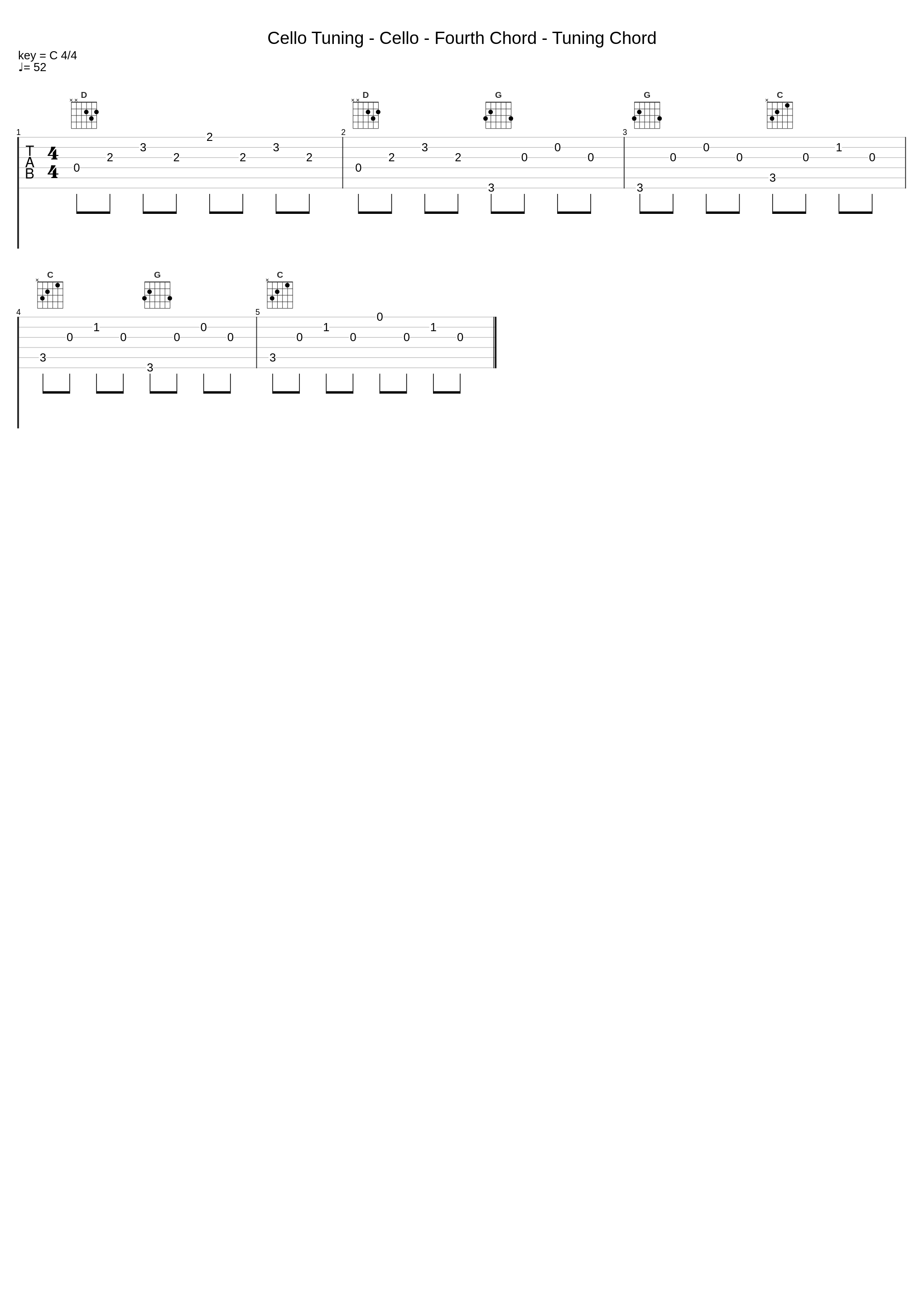 Cello Tuning - Cello - Fourth Chord - Tuning Chord_鹭巣诗郎_1