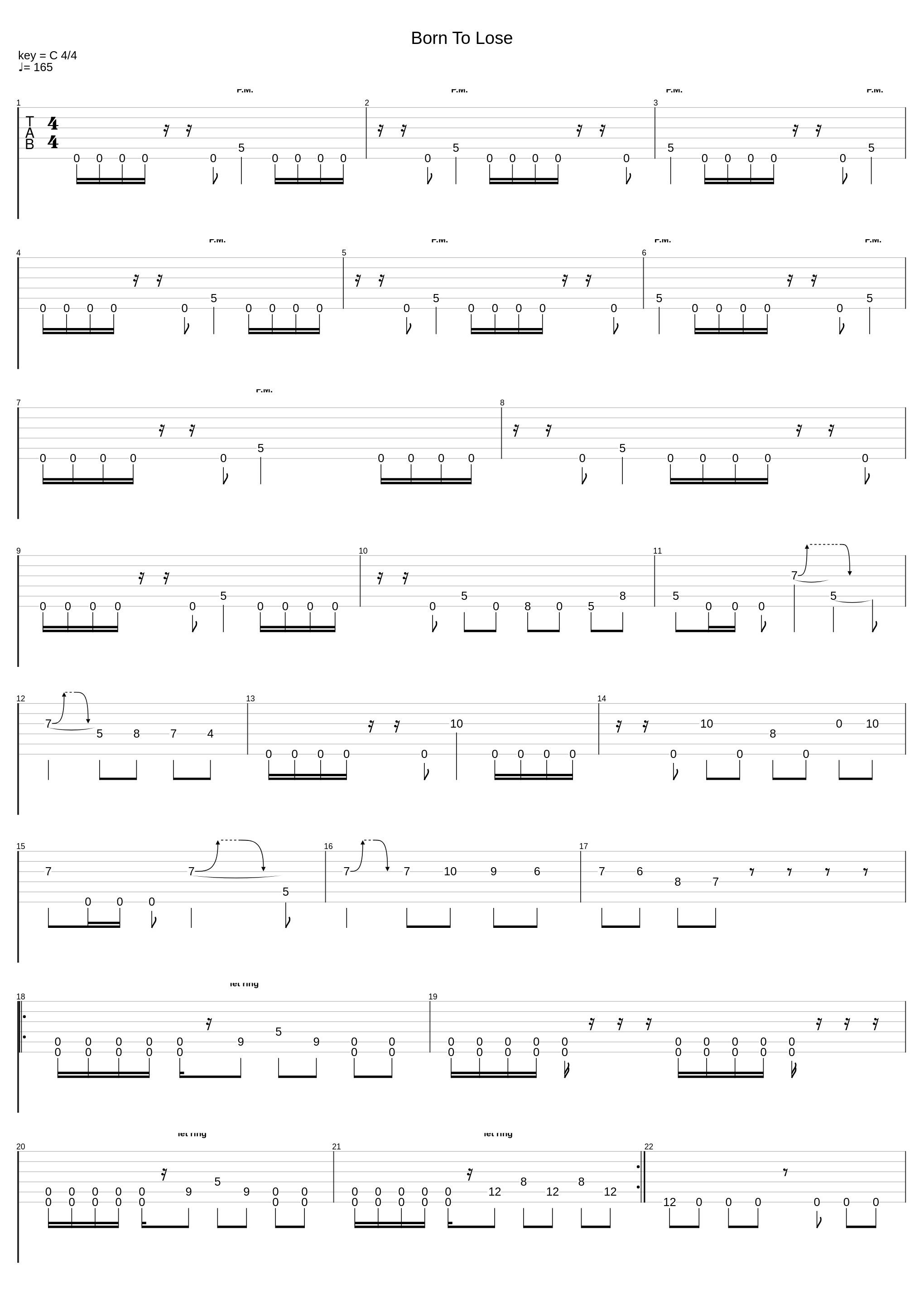 Born To Lose (Better Tab)_The Devil Wears Prada_1