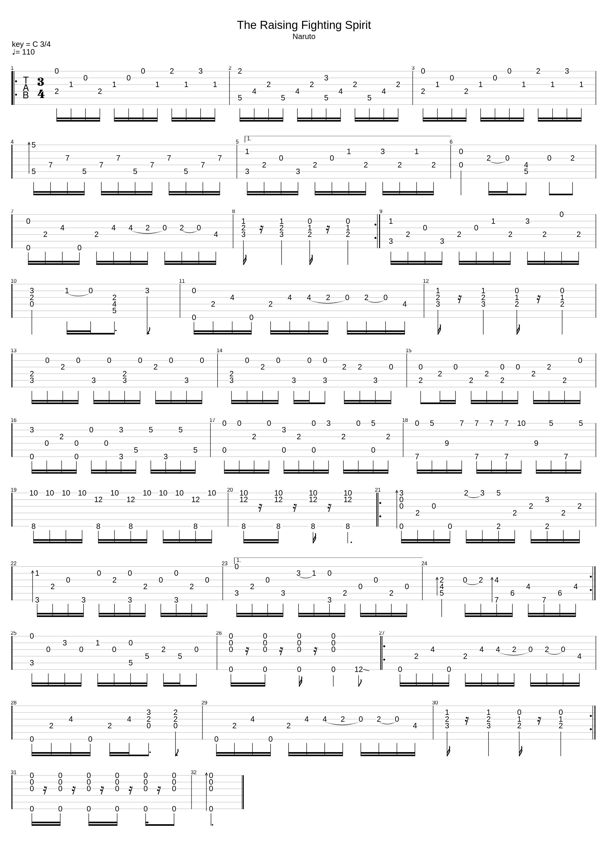 The Raising Fighting Spirit_Games Tabs_1