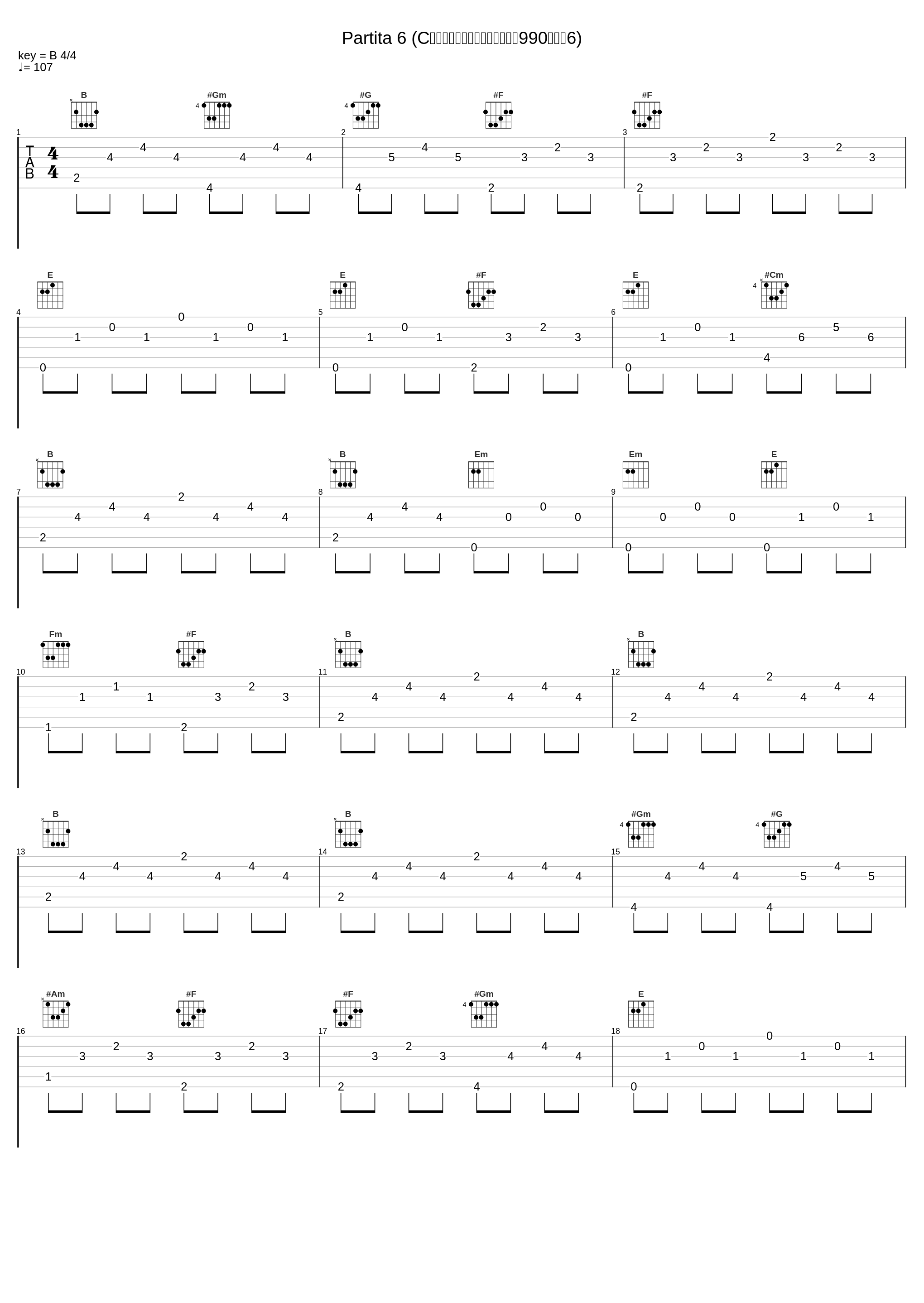 Partita 6 (C大调分裂的萨拉班德舞曲，作品990：组曲6)_Matthew Halls_1