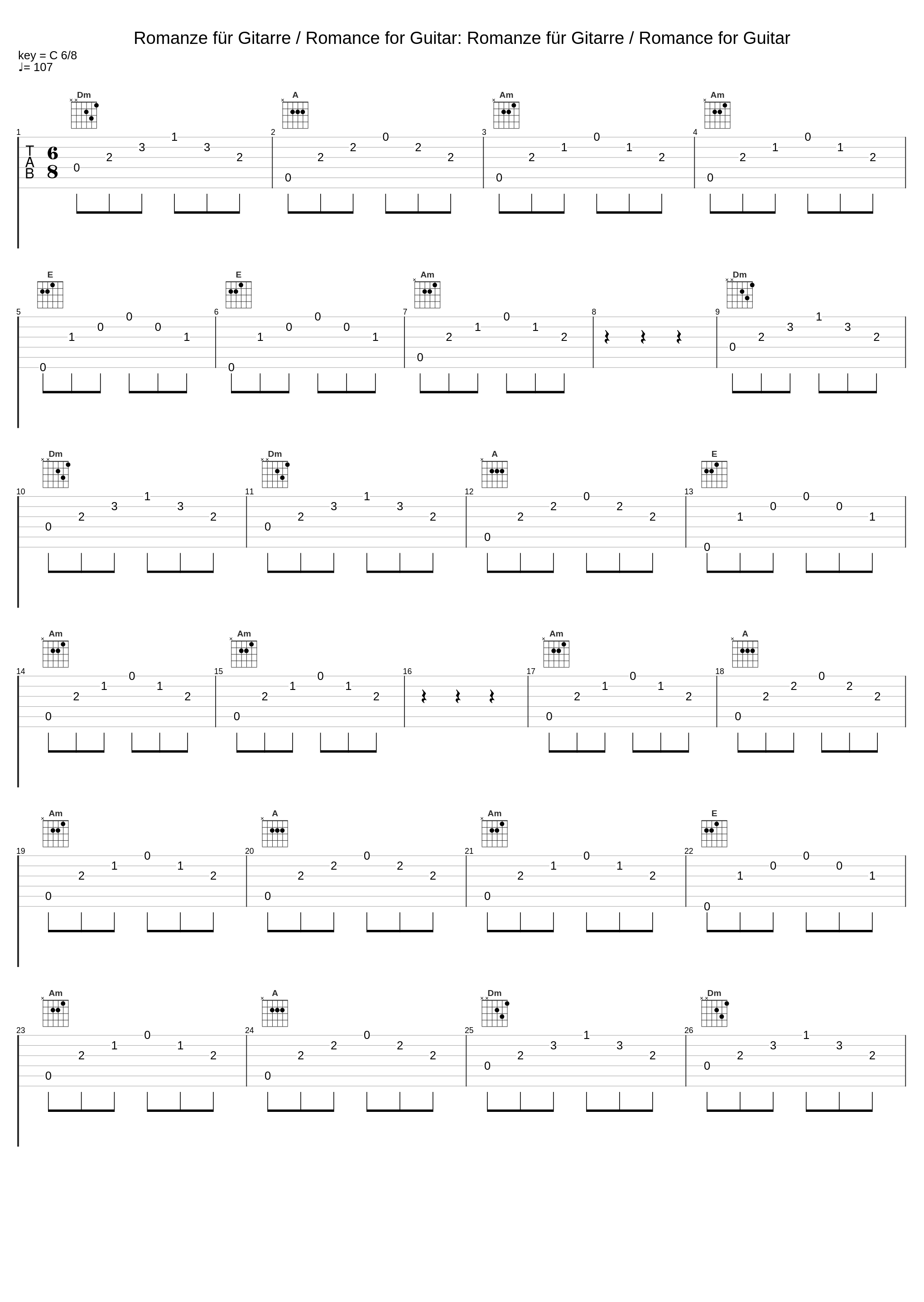 Romanze für Gitarre / Romance for Guitar: Romanze für Gitarre / Romance for Guitar_Siegfried Behrend_1