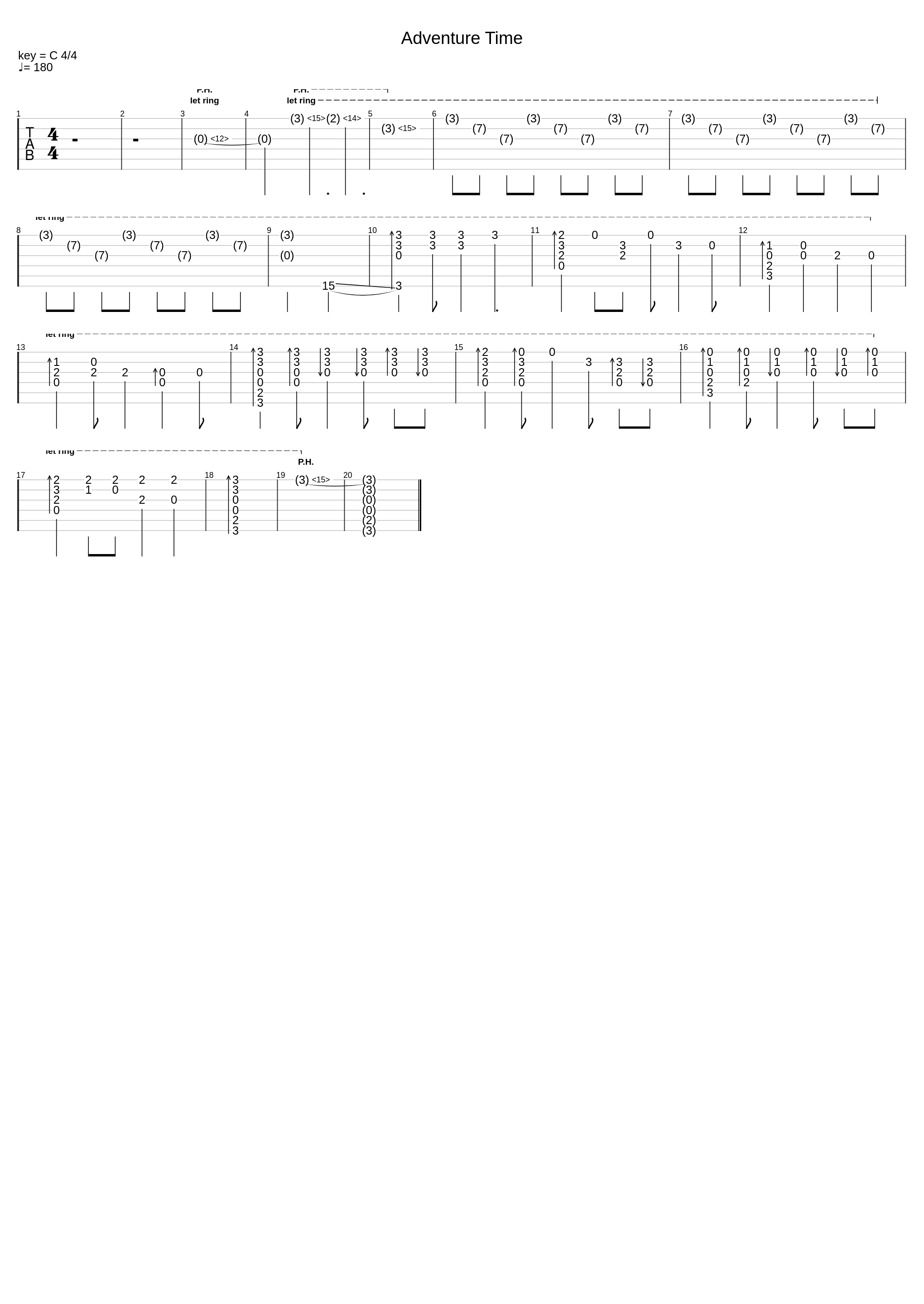 Adventure Time (Fingerstyle Tab)_Pendleton Ward_1