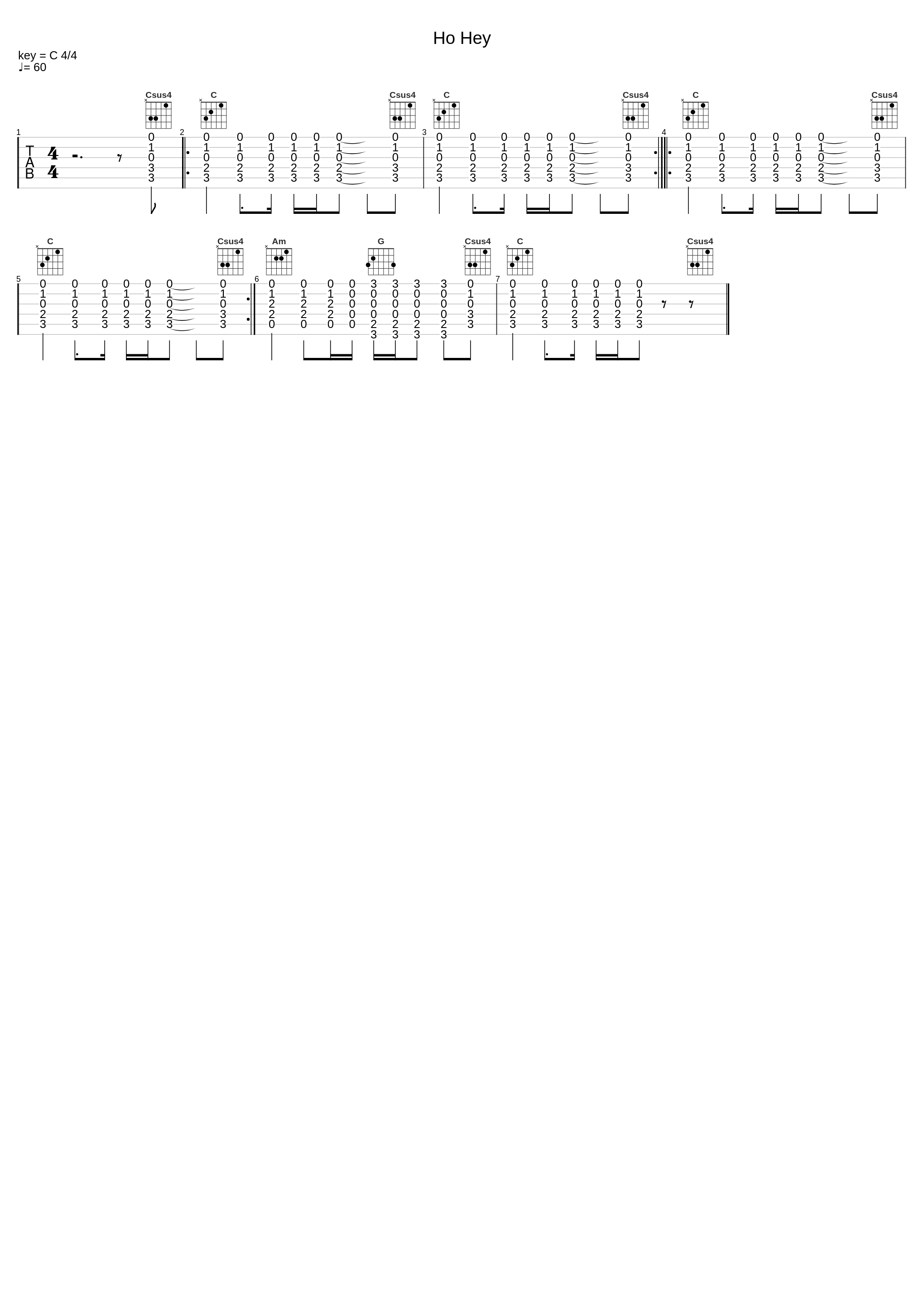 The Lumineers - Ho Hey [Intro, Verse] [Simplified] [60bpm]_My Student's Lessons_1