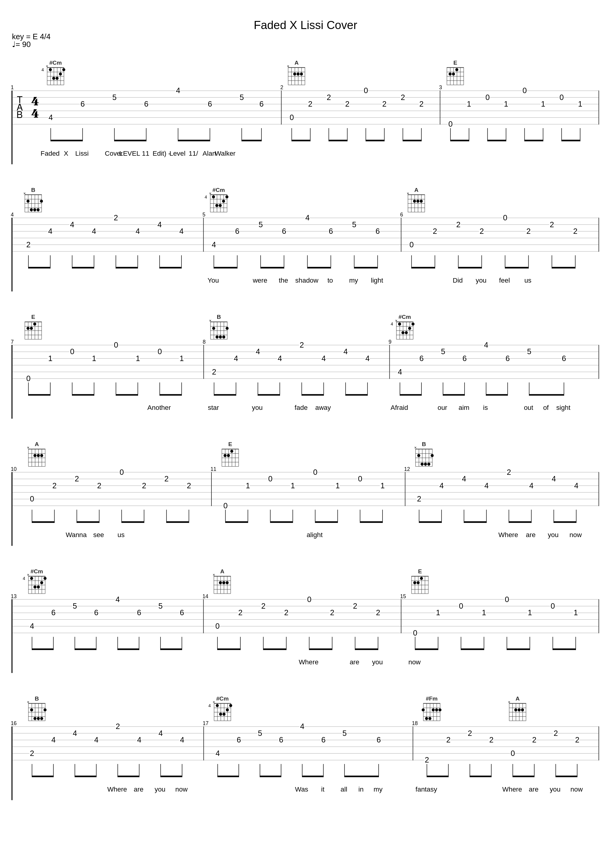 Faded X Lissi Cover_Level 11,Alan Walker_1