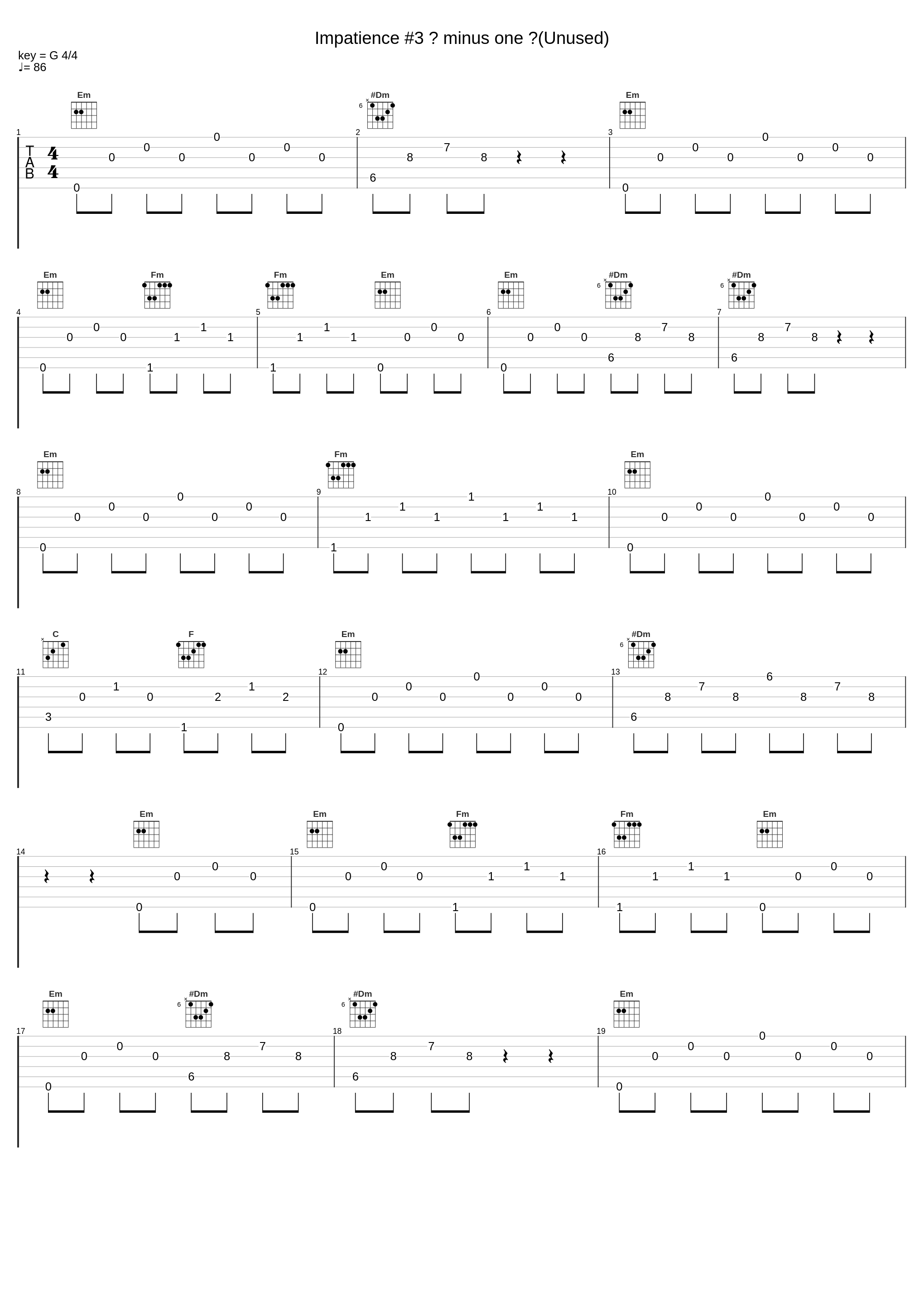 Impatience #3 ? minus one ?(Unused)_並木学_1