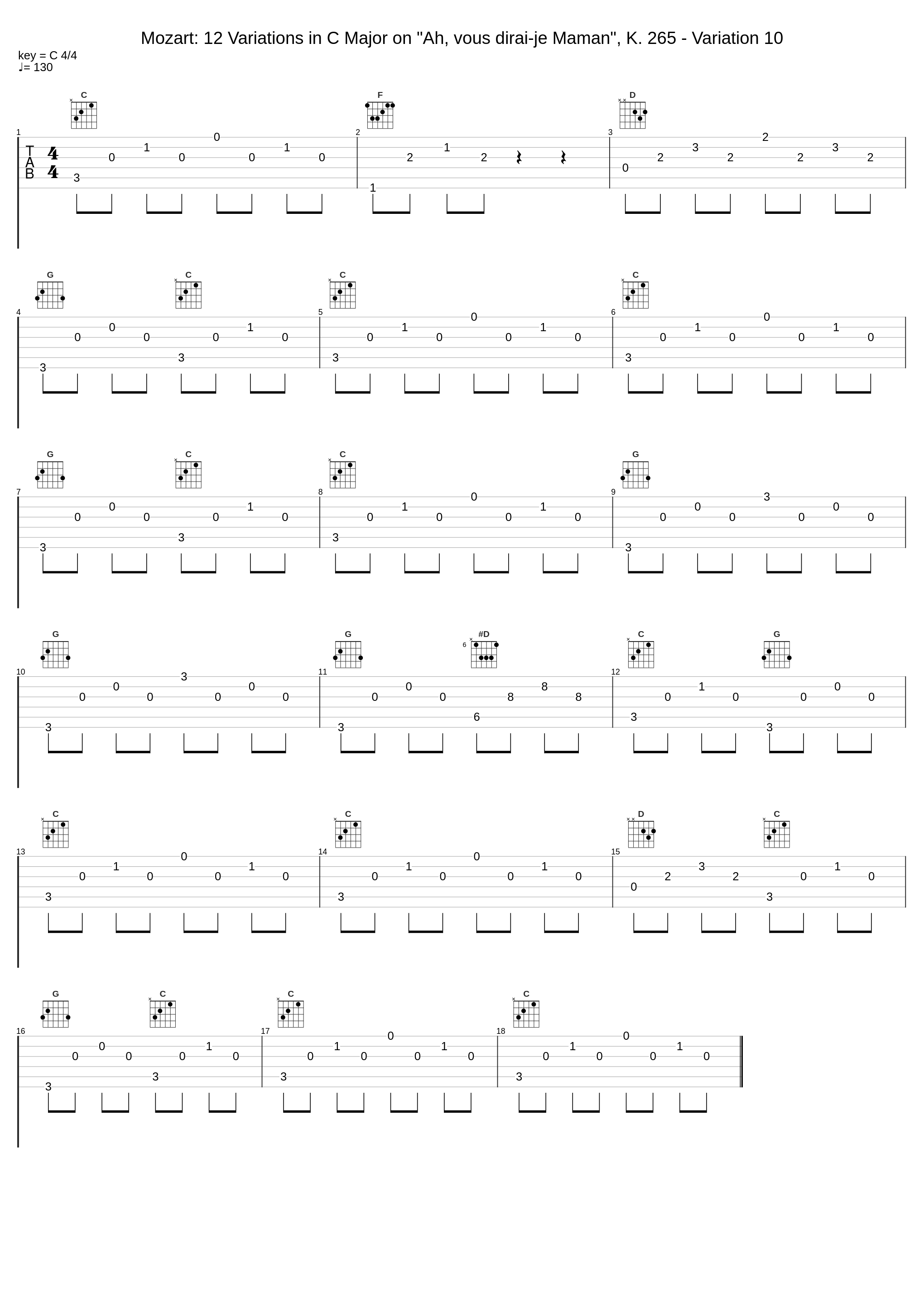 Mozart: 12 Variations in C Major on "Ah, vous dirai-je Maman", K. 265 - Variation 10_郎朗_1