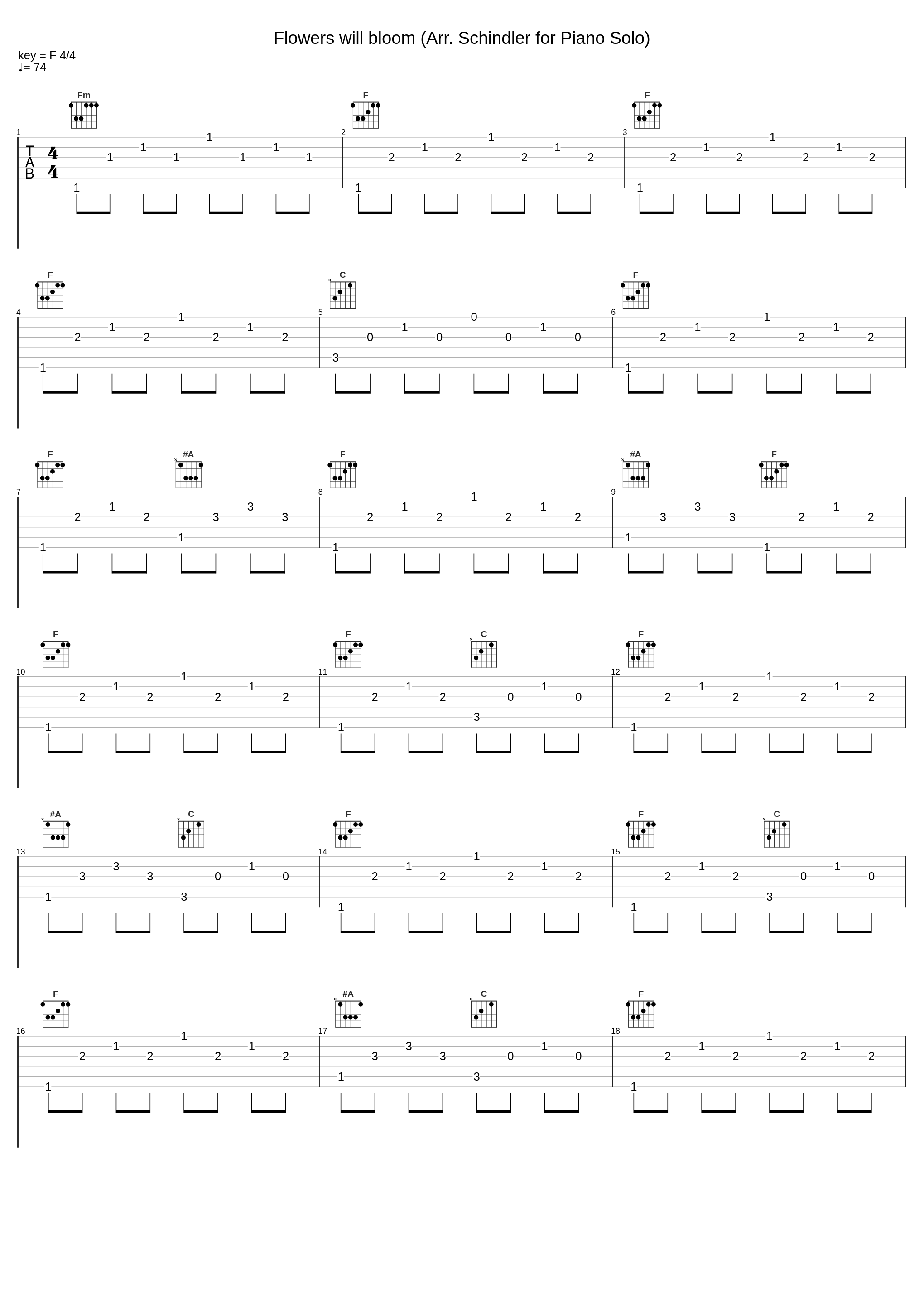 Flowers will bloom (Arr. Schindler for Piano Solo)_郎朗_1