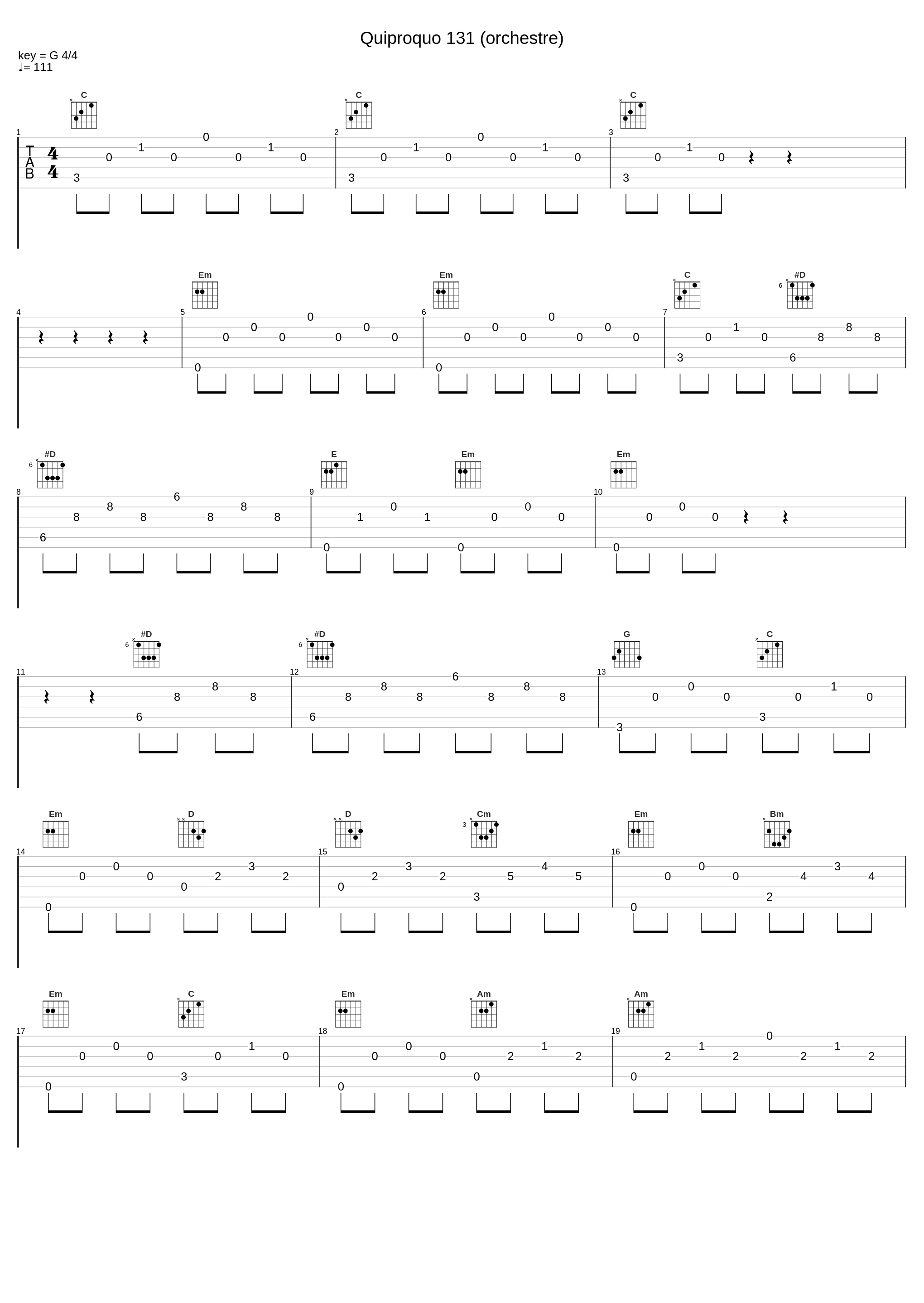 Quiproquo 131 (orchestre)_鹭巣诗郎_1