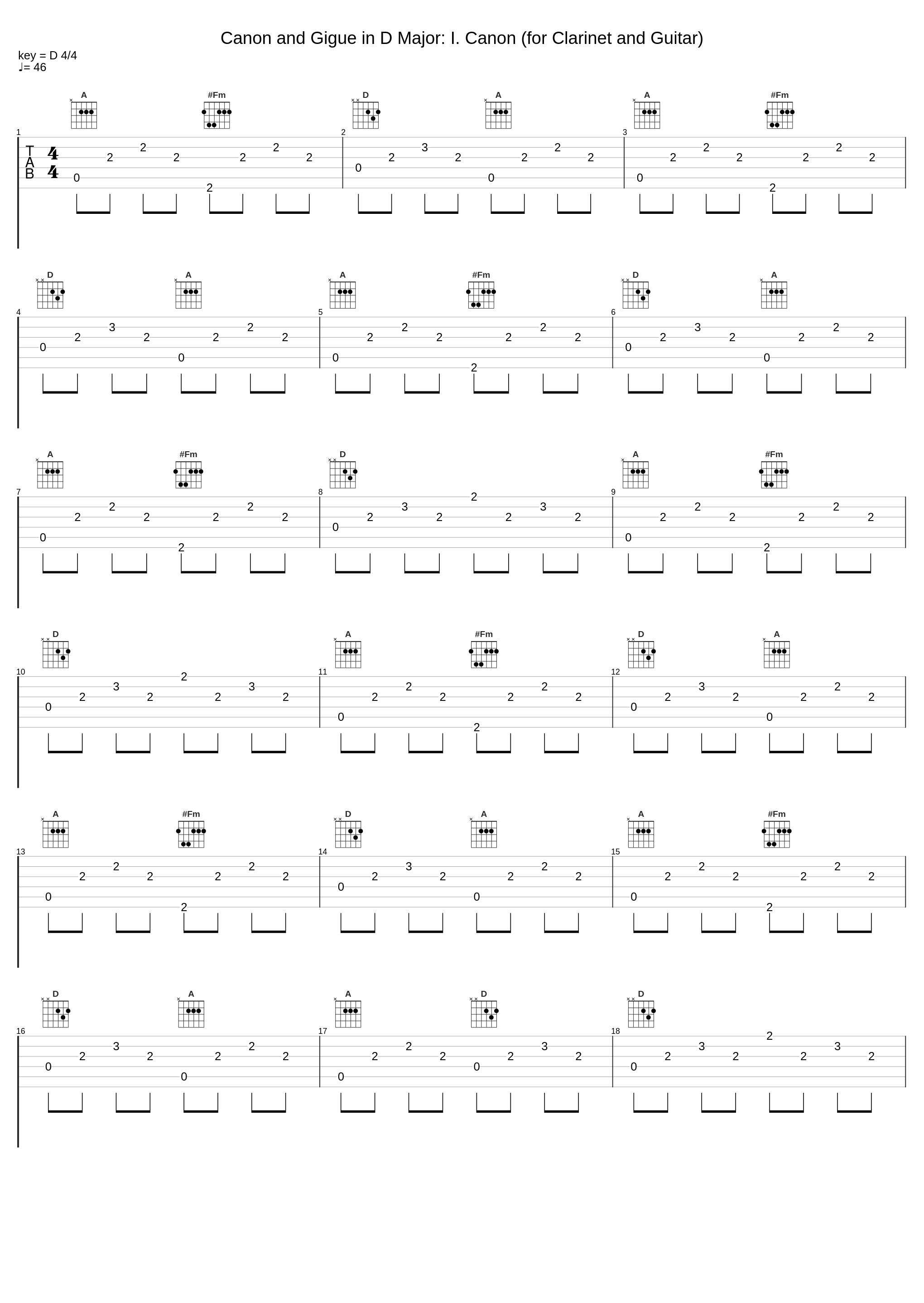 Canon and Gigue in D Major: I. Canon (for Clarinet and Guitar)_Classical Artists_1