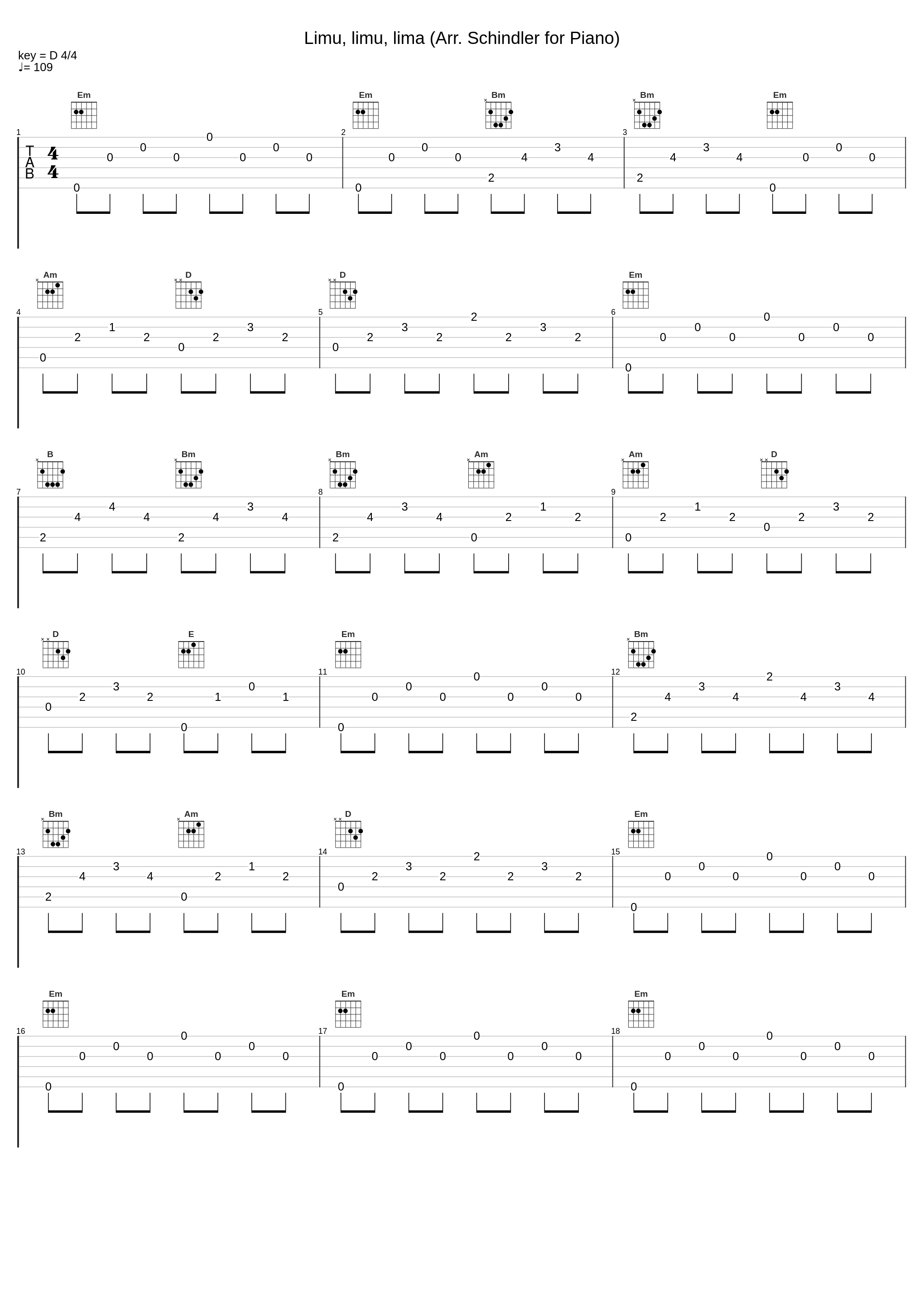 Limu, limu, lima (Arr. Schindler for Piano)_郎朗_1