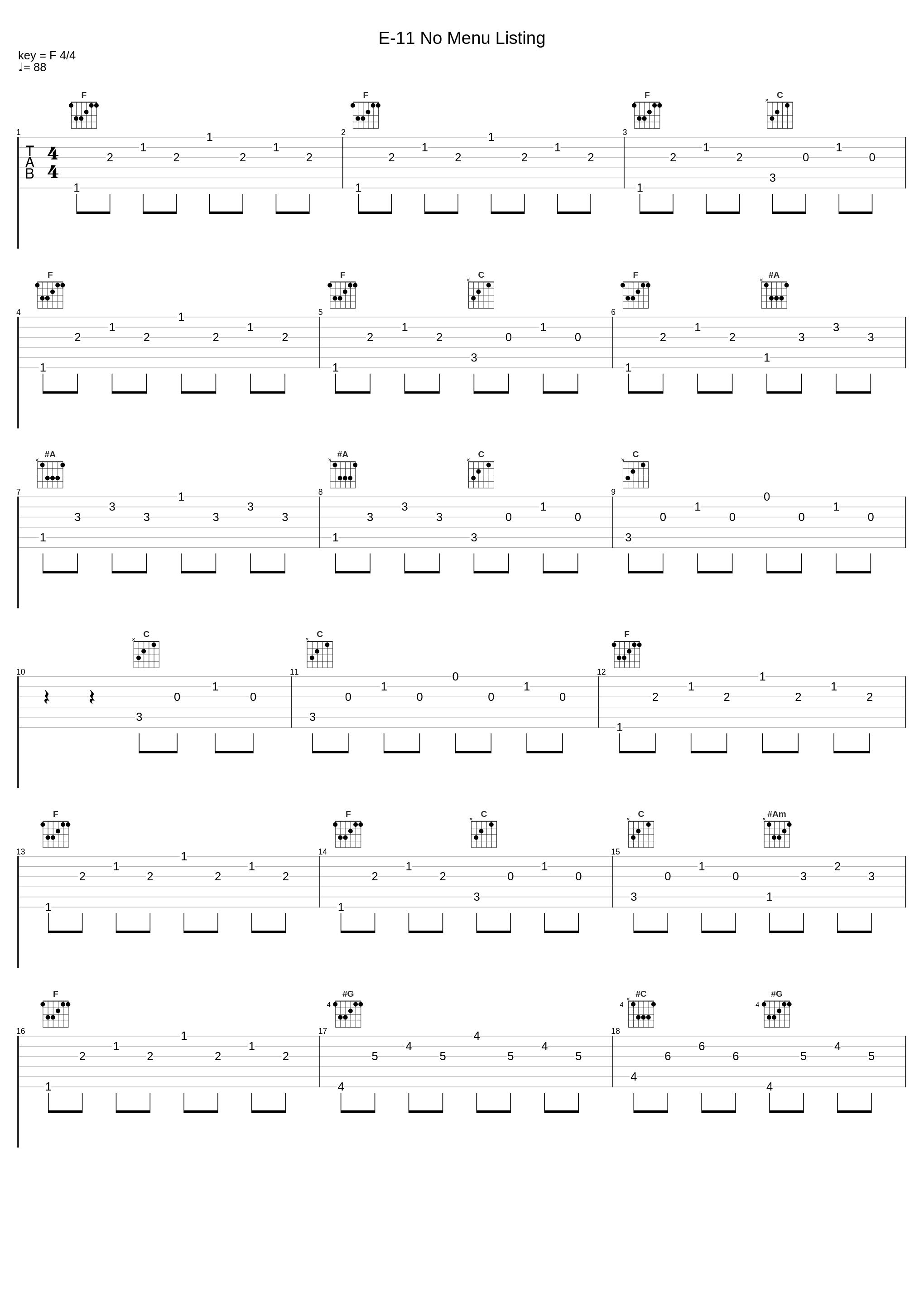 E-11 No Menu Listing_鹭巣诗郎_1