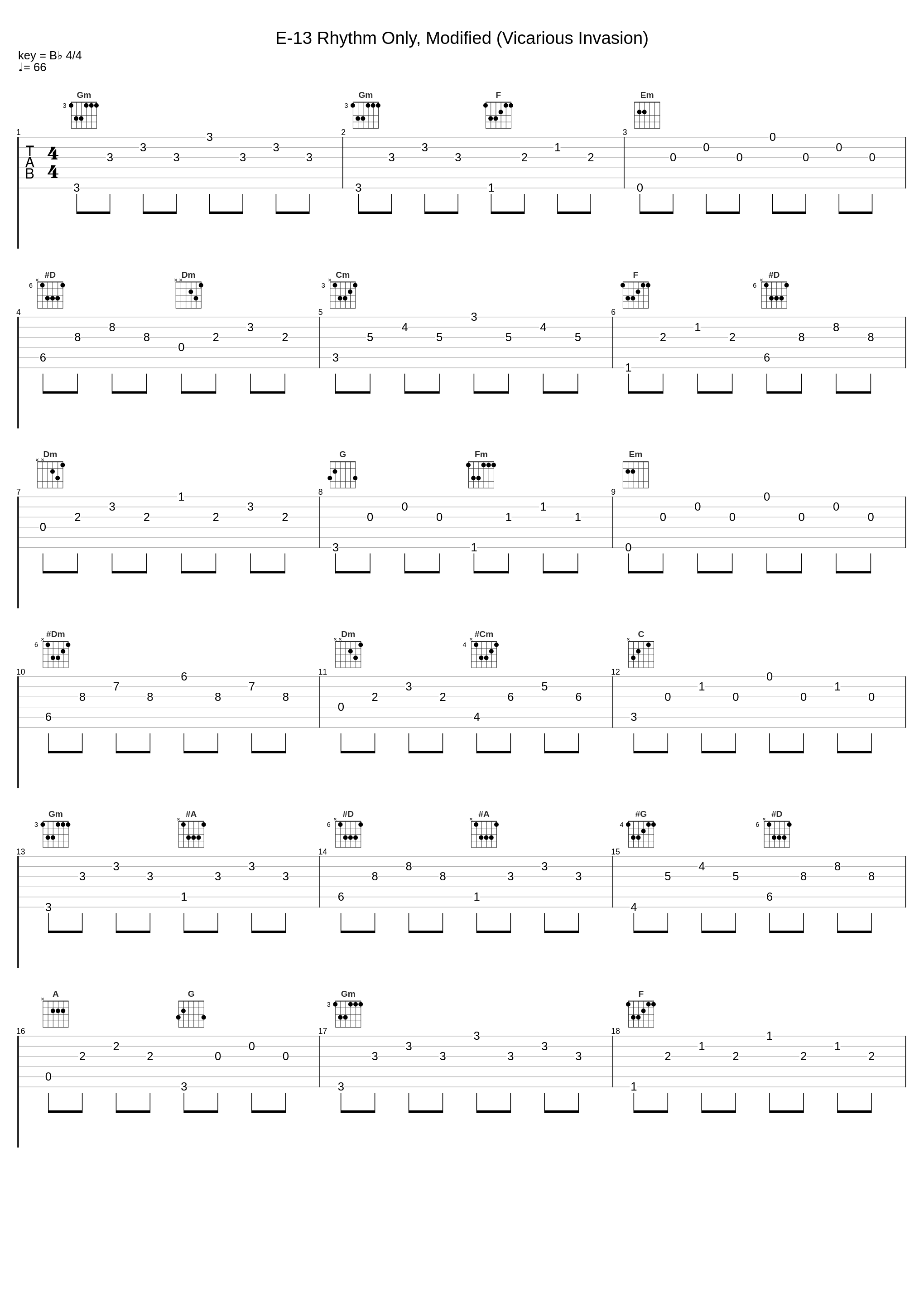 E-13 Rhythm Only, Modified (Vicarious Invasion)_鹭巣诗郎_1