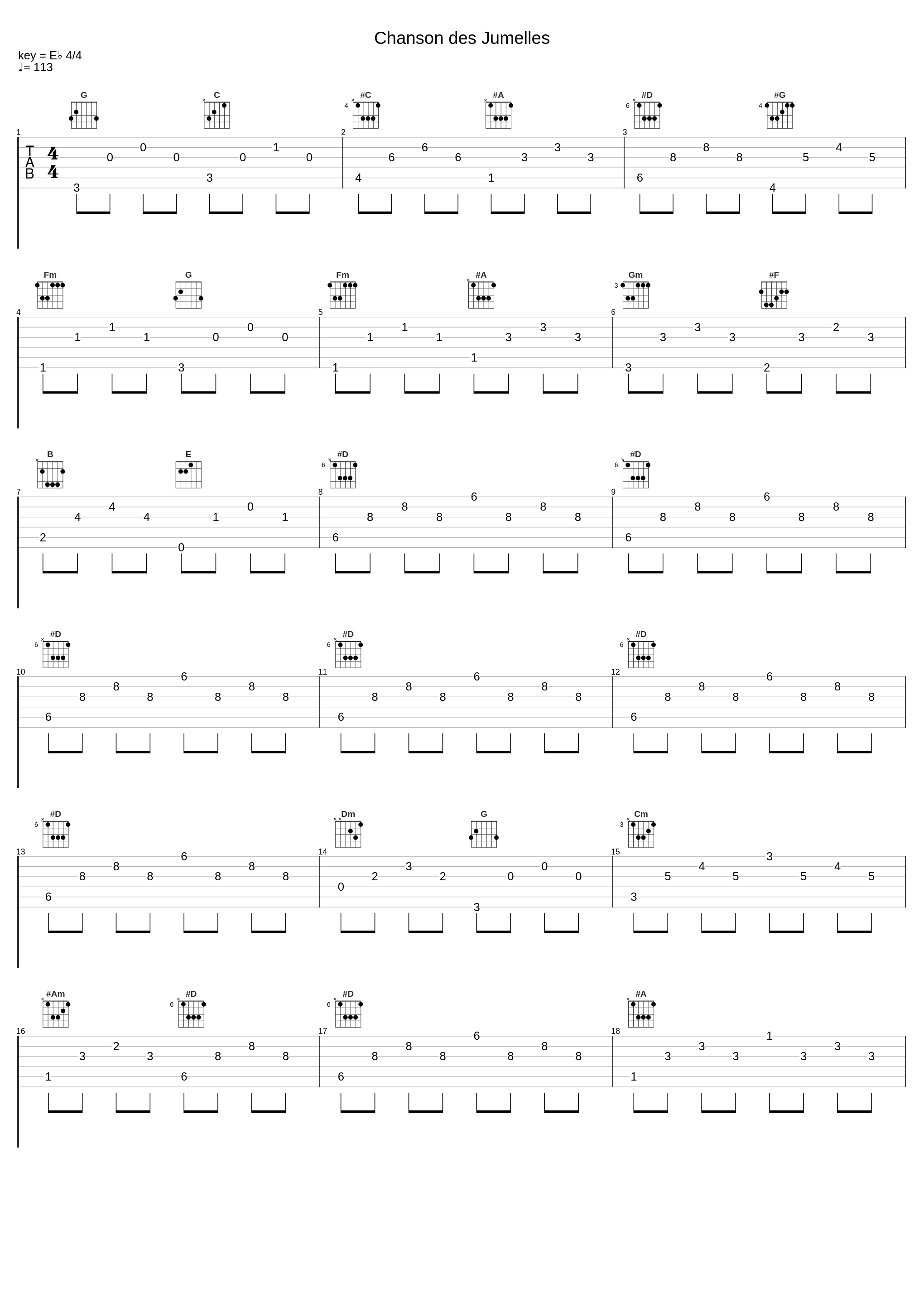 Chanson des Jumelles_鹭巣诗郎_1