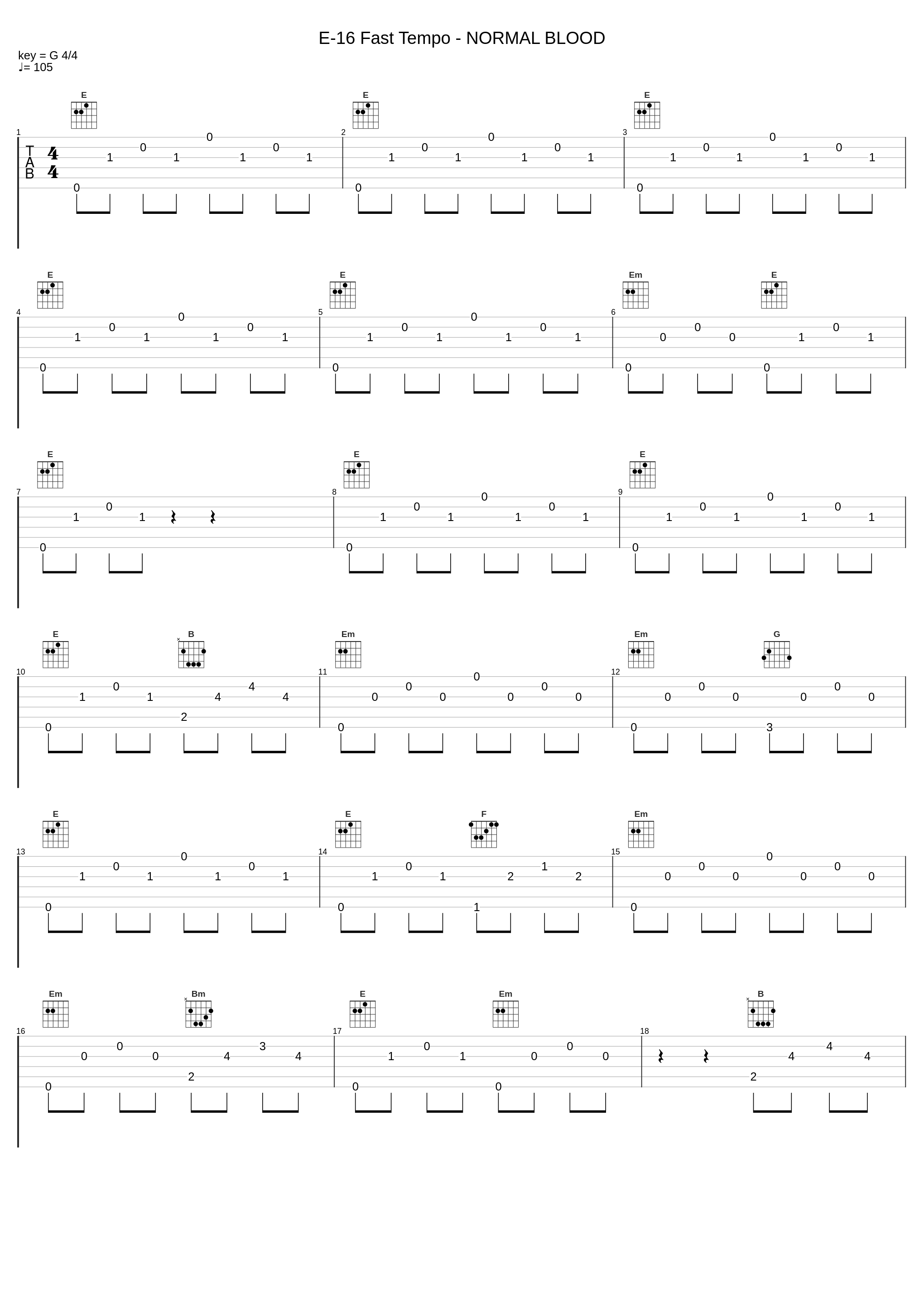 E-16 Fast Tempo - NORMAL BLOOD_鹭巣诗郎_1