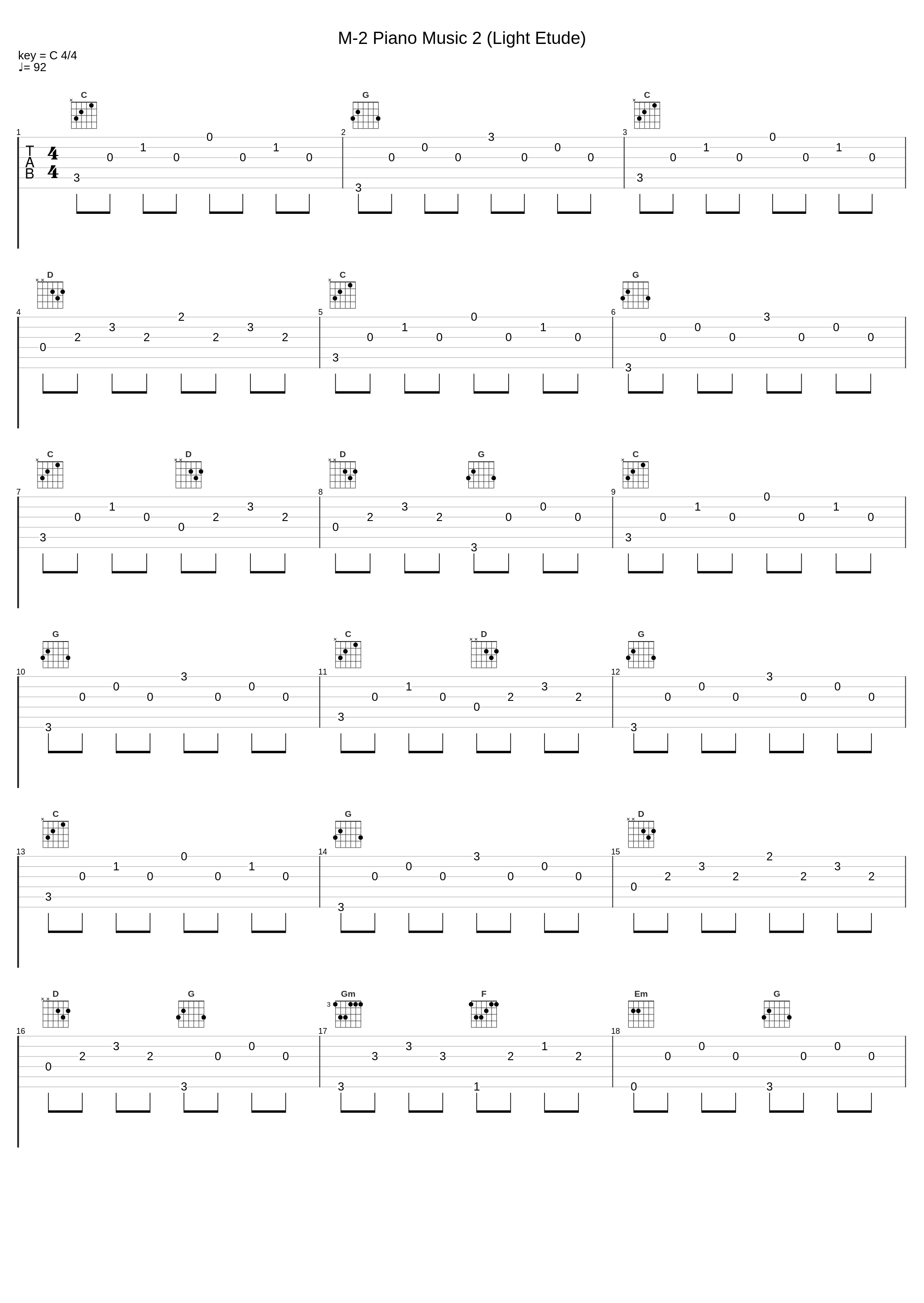 M-2 Piano Music 2 (Light Etude)_鹭巣诗郎_1