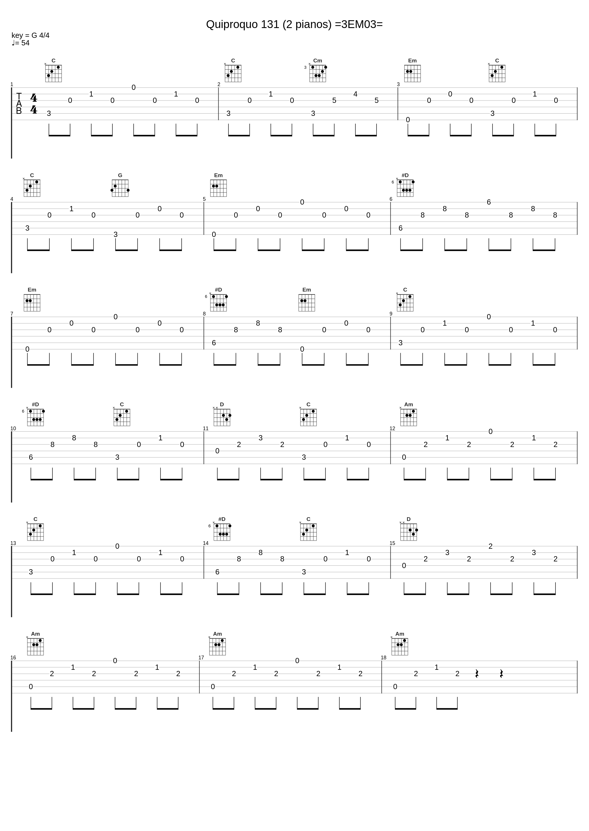 Quiproquo 131 (2 pianos) =3EM03=_鹭巣诗郎_1