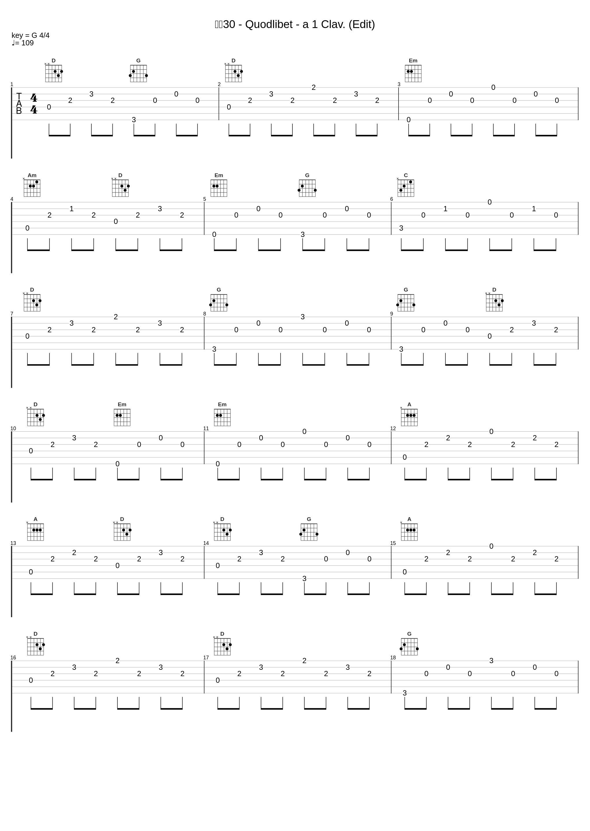 变奏30 - Quodlibet - a 1 Clav. (Edit)_郎朗_1