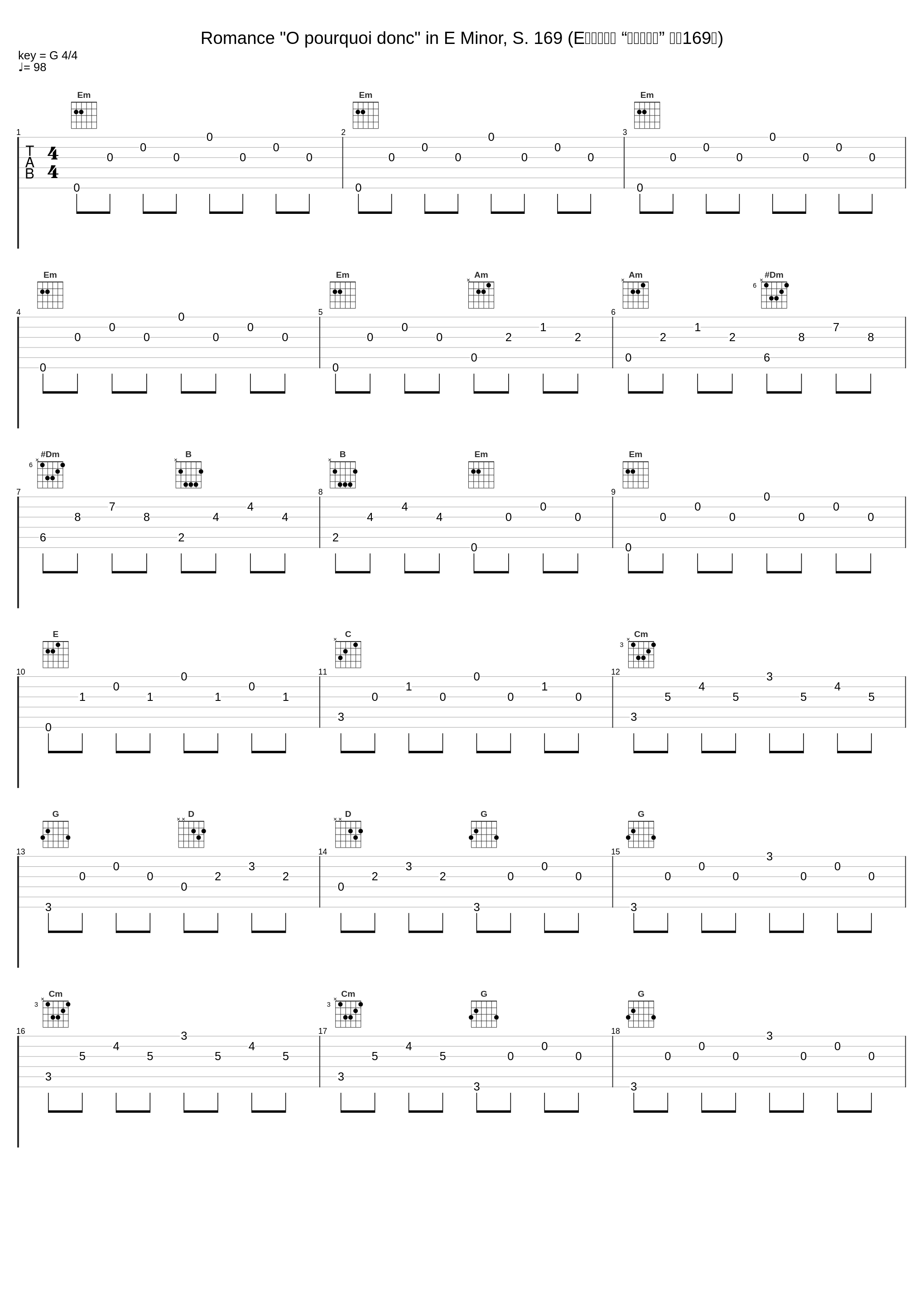 Romance "O pourquoi donc" in E Minor, S. 169 (E小调浪漫曲 “噢，为什么” 作品169号)_郎朗_1