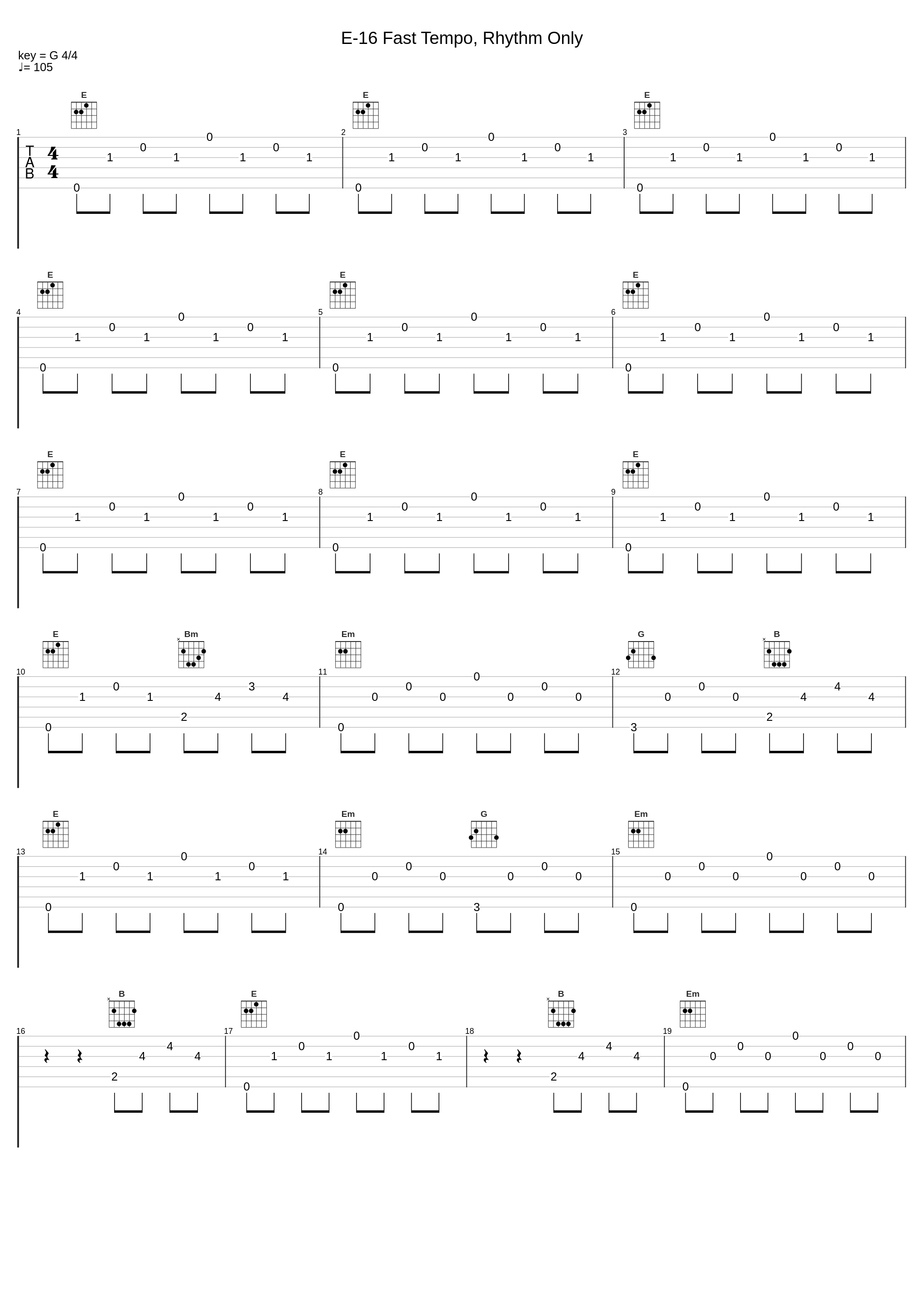 E-16 Fast Tempo, Rhythm Only_鹭巣诗郎_1