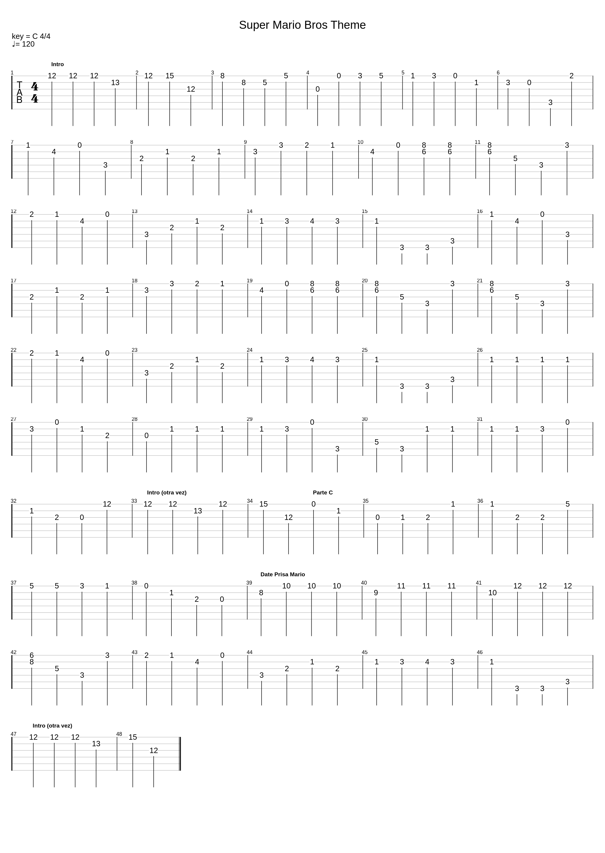 Super Mario Bros Theme_Music Theme_1