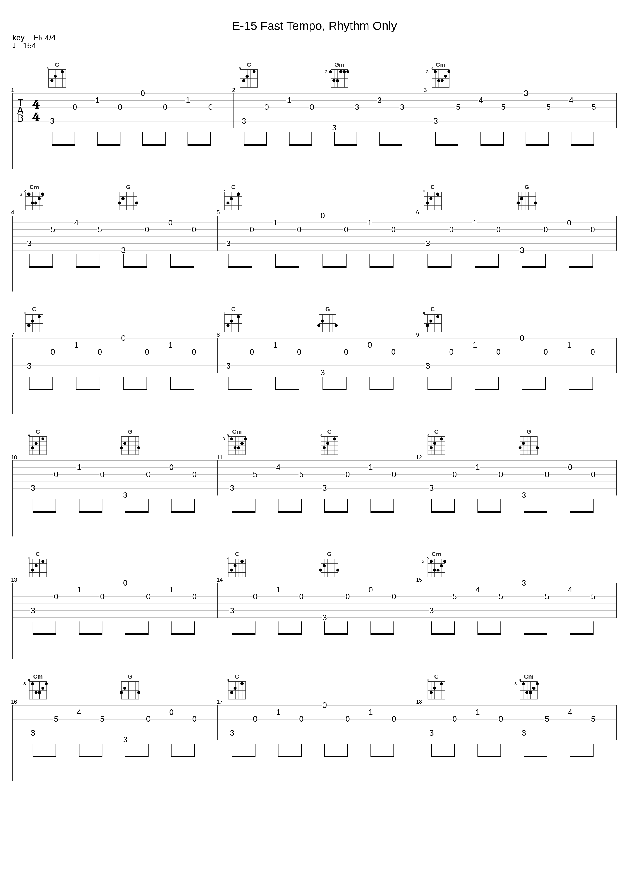 E-15 Fast Tempo, Rhythm Only_鹭巣诗郎_1