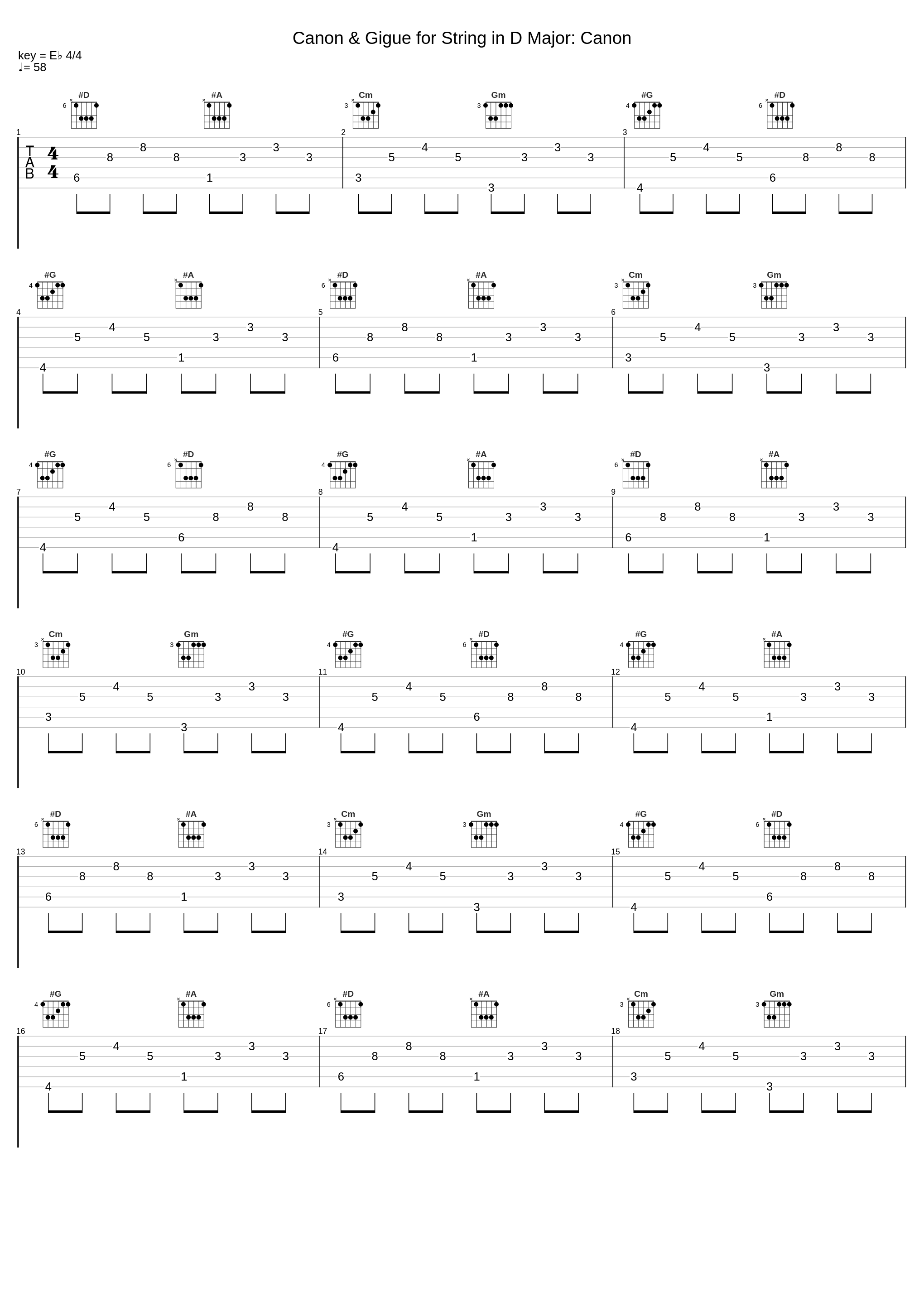 Canon & Gigue for String in D Major: Canon_Anugama_1