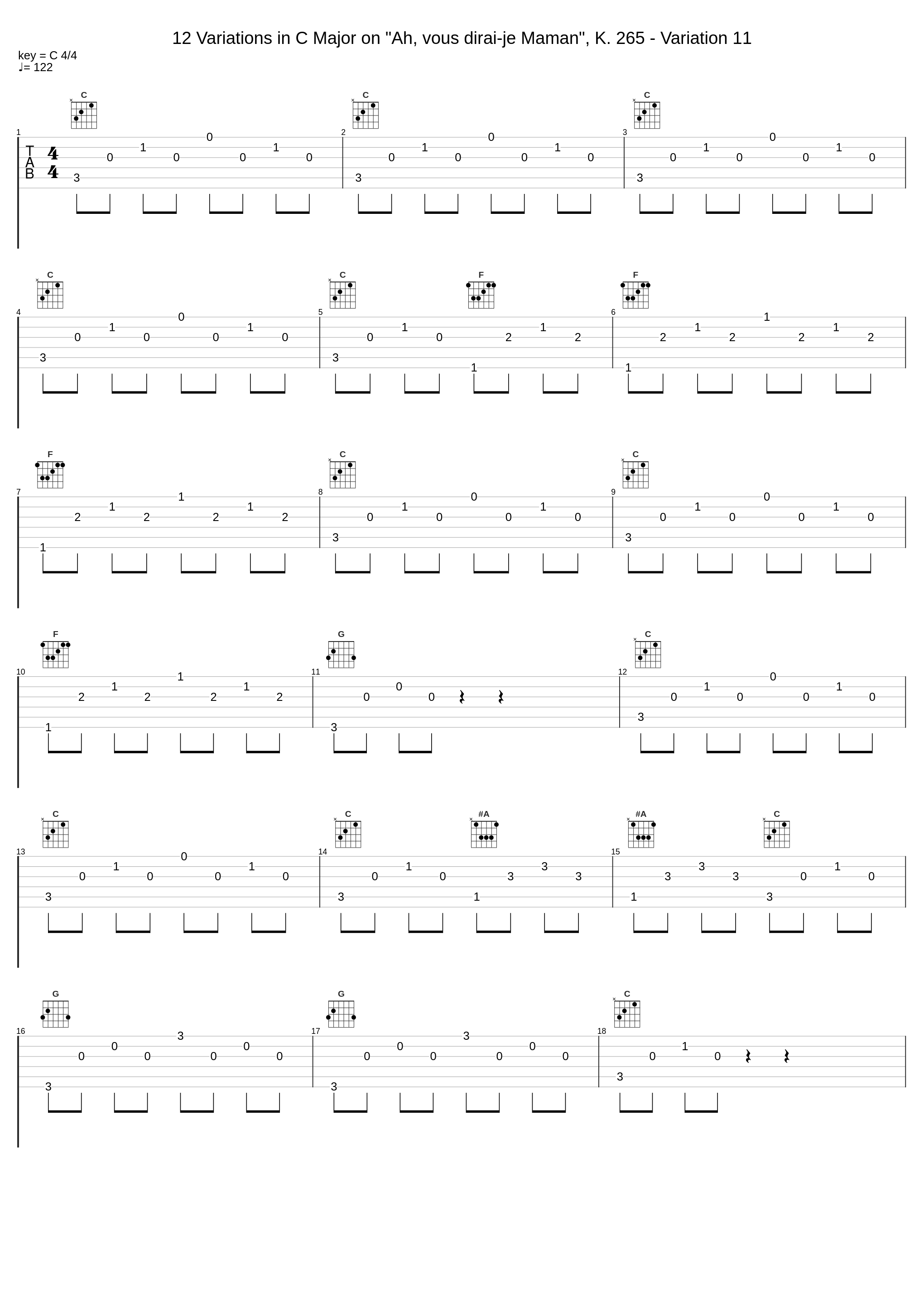 12 Variations in C Major on "Ah, vous dirai-je Maman", K. 265 - Variation 11_郎朗_1