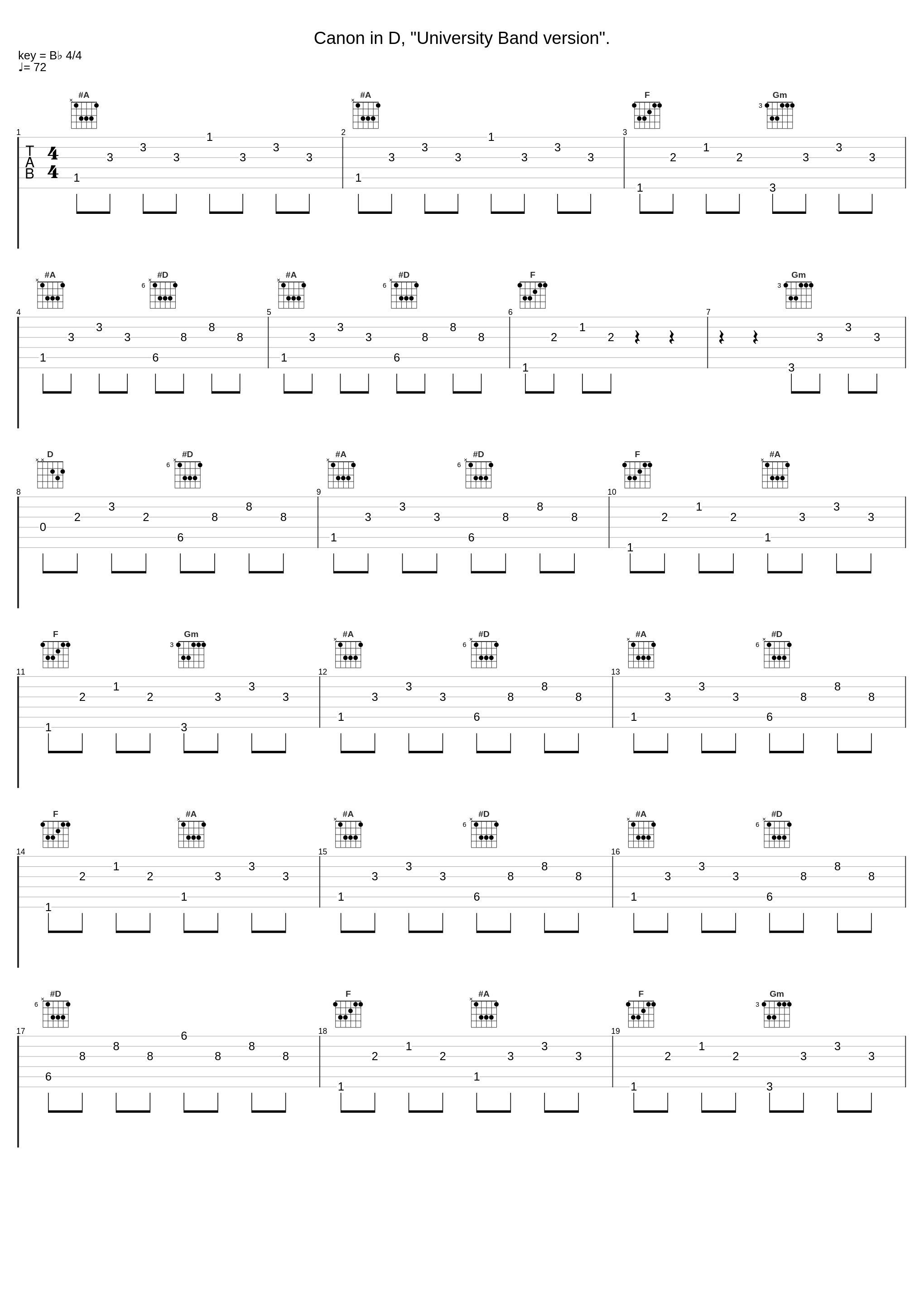 Canon in D, "University Band version"._PD STUDIO86,Johann Pachelbel_1