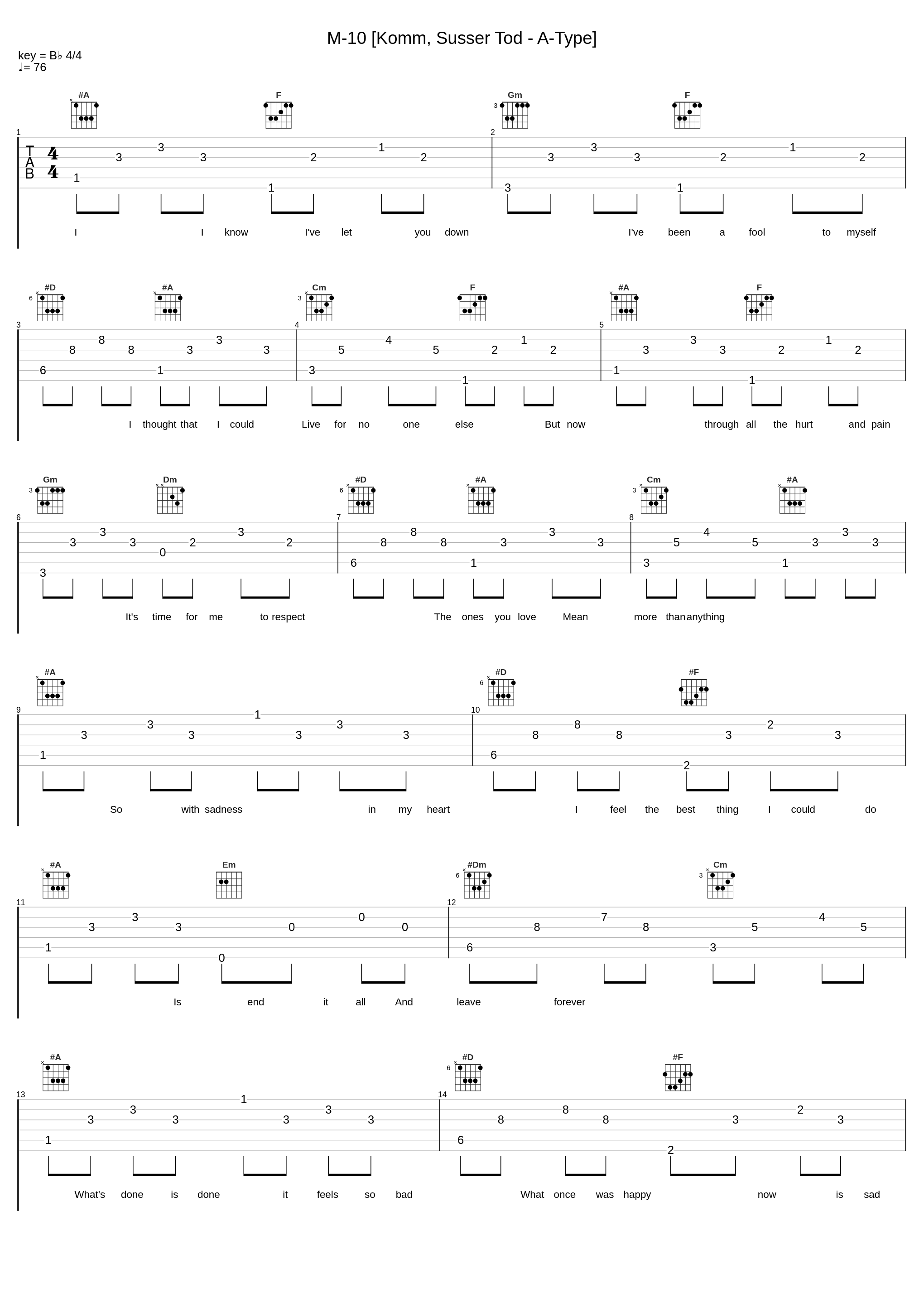 M-10 [Komm, Susser Tod - A-Type]_鹭巣诗郎_1