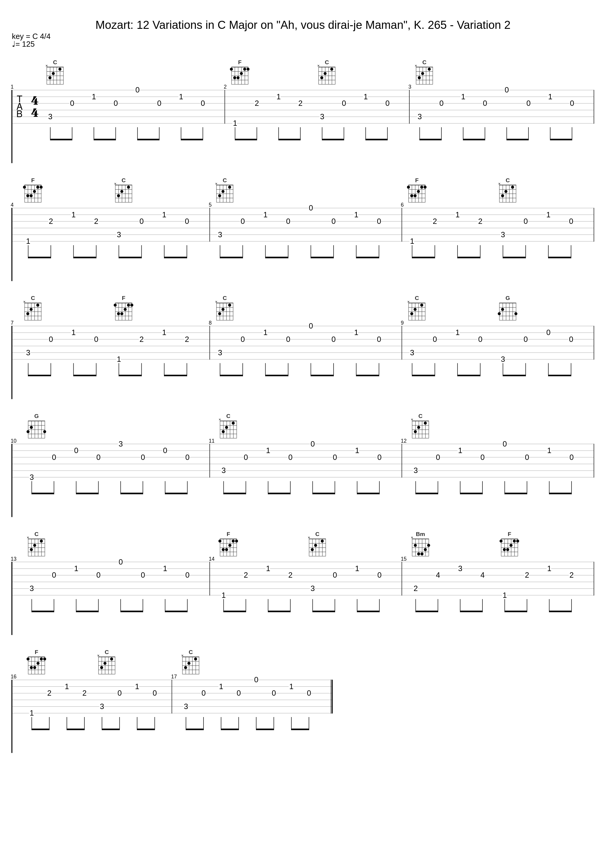 Mozart: 12 Variations in C Major on "Ah, vous dirai-je Maman", K. 265 - Variation 2_郎朗_1