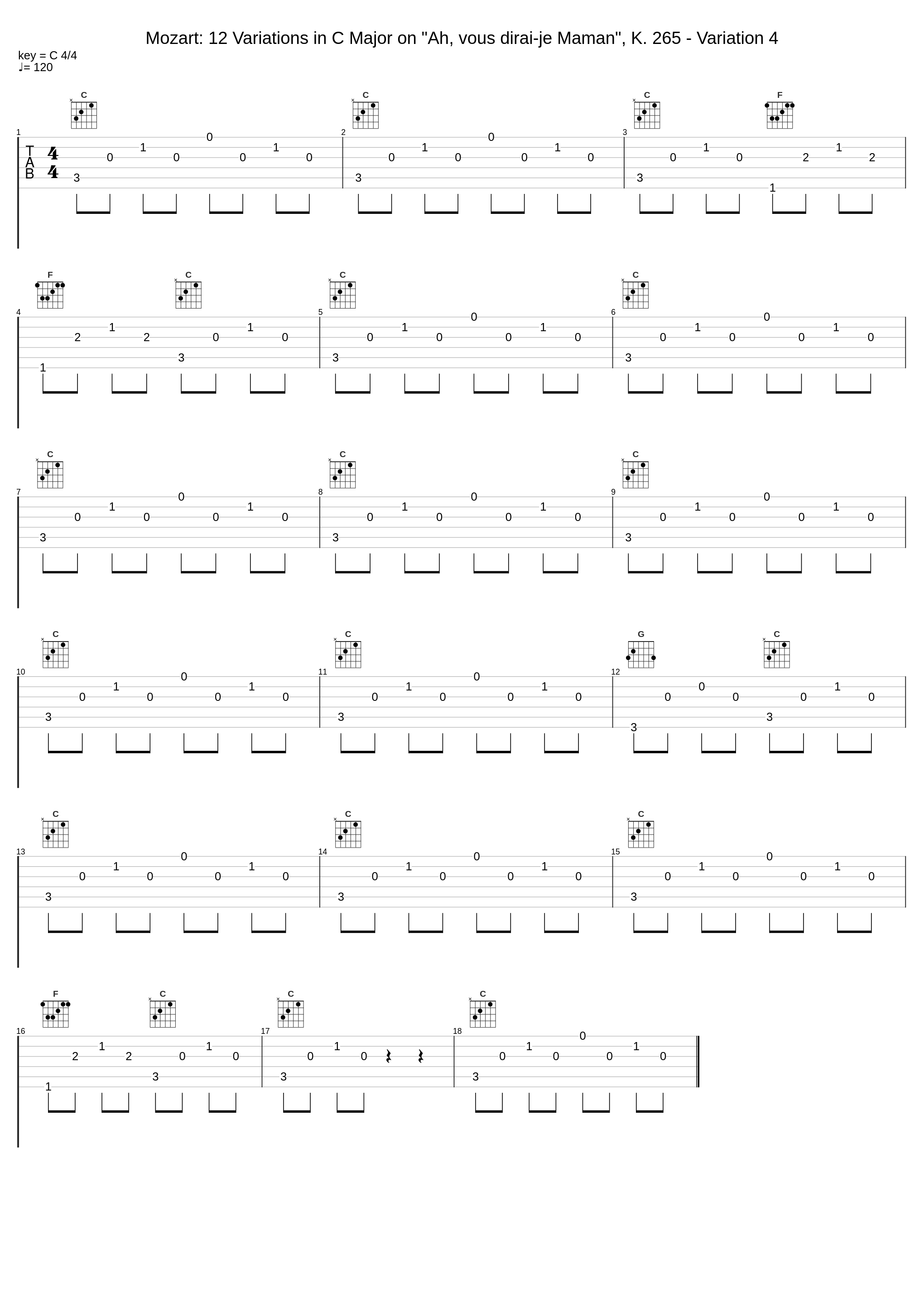 Mozart: 12 Variations in C Major on "Ah, vous dirai-je Maman", K. 265 - Variation 4_郎朗_1