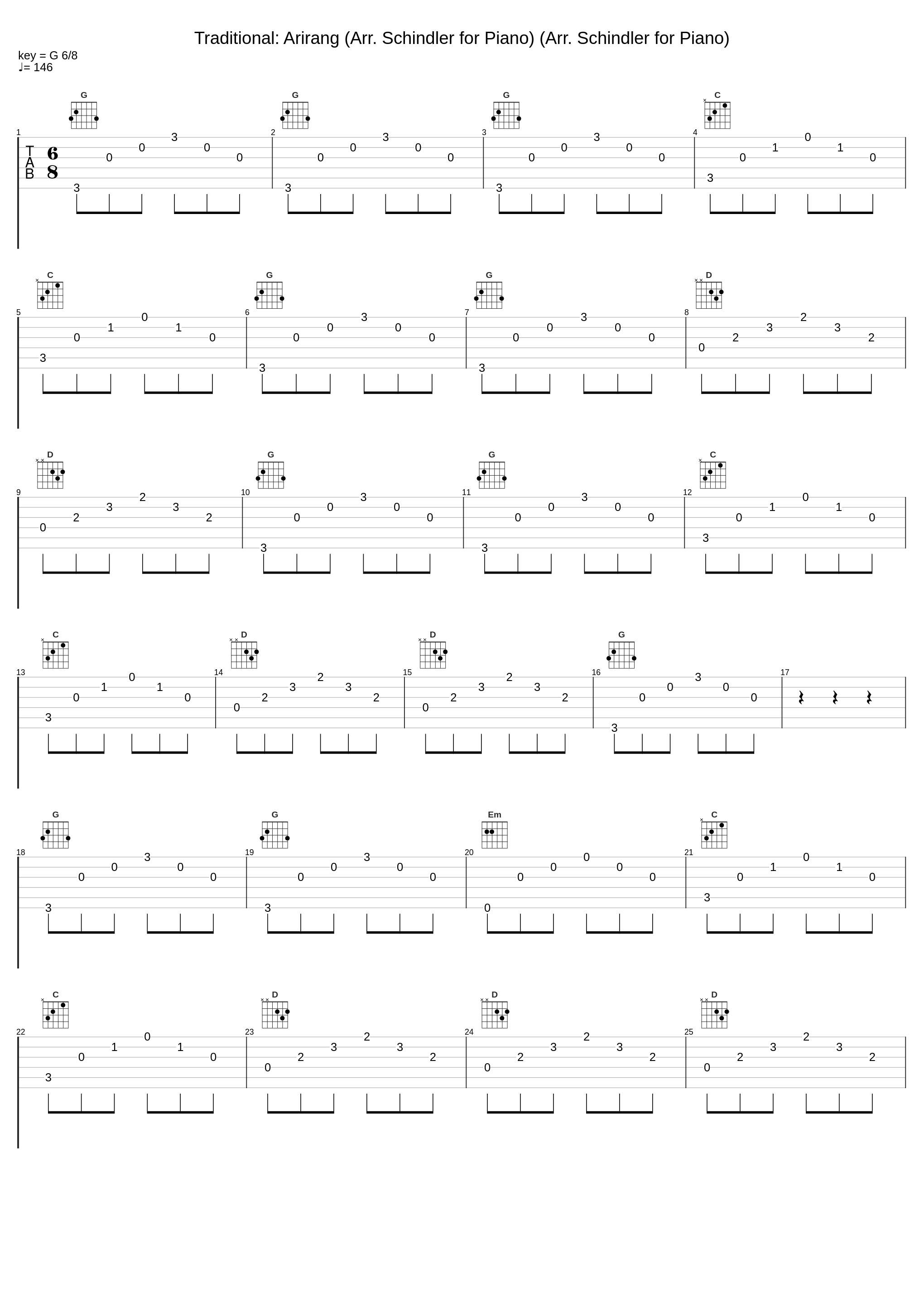 Traditional: Arirang (Arr. Schindler for Piano) (Arr. Schindler for Piano)_郎朗_1