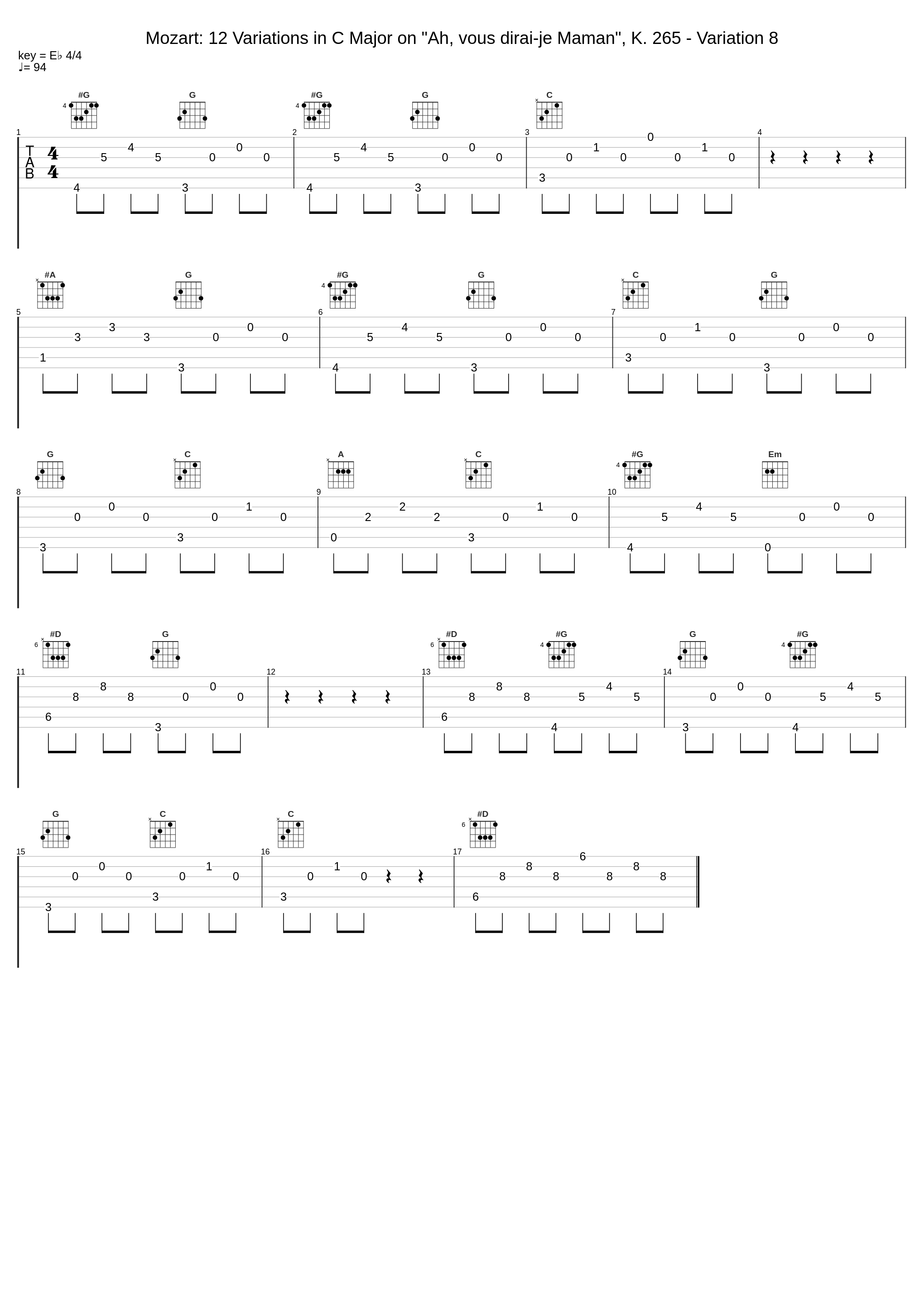 Mozart: 12 Variations in C Major on "Ah, vous dirai-je Maman", K. 265 - Variation 8_郎朗_1