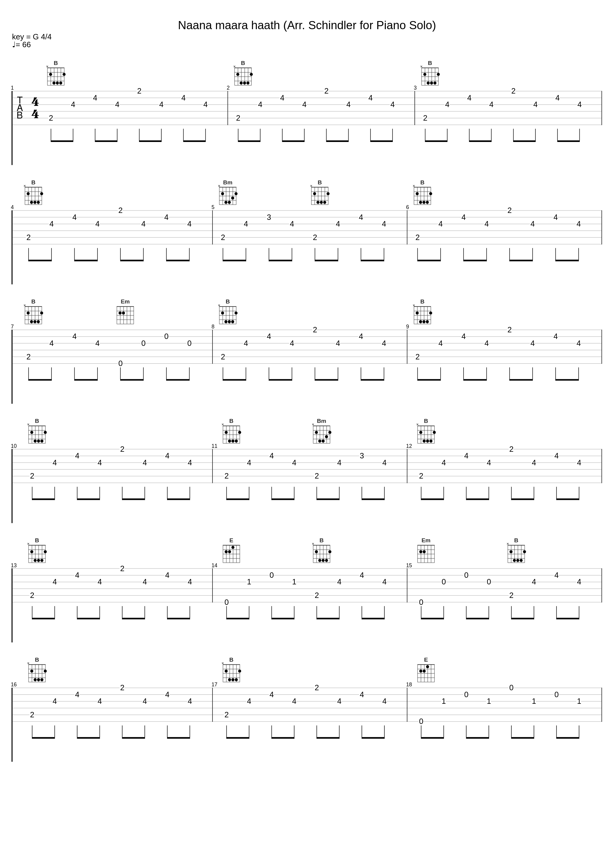 Naana maara haath (Arr. Schindler for Piano Solo)_郎朗_1