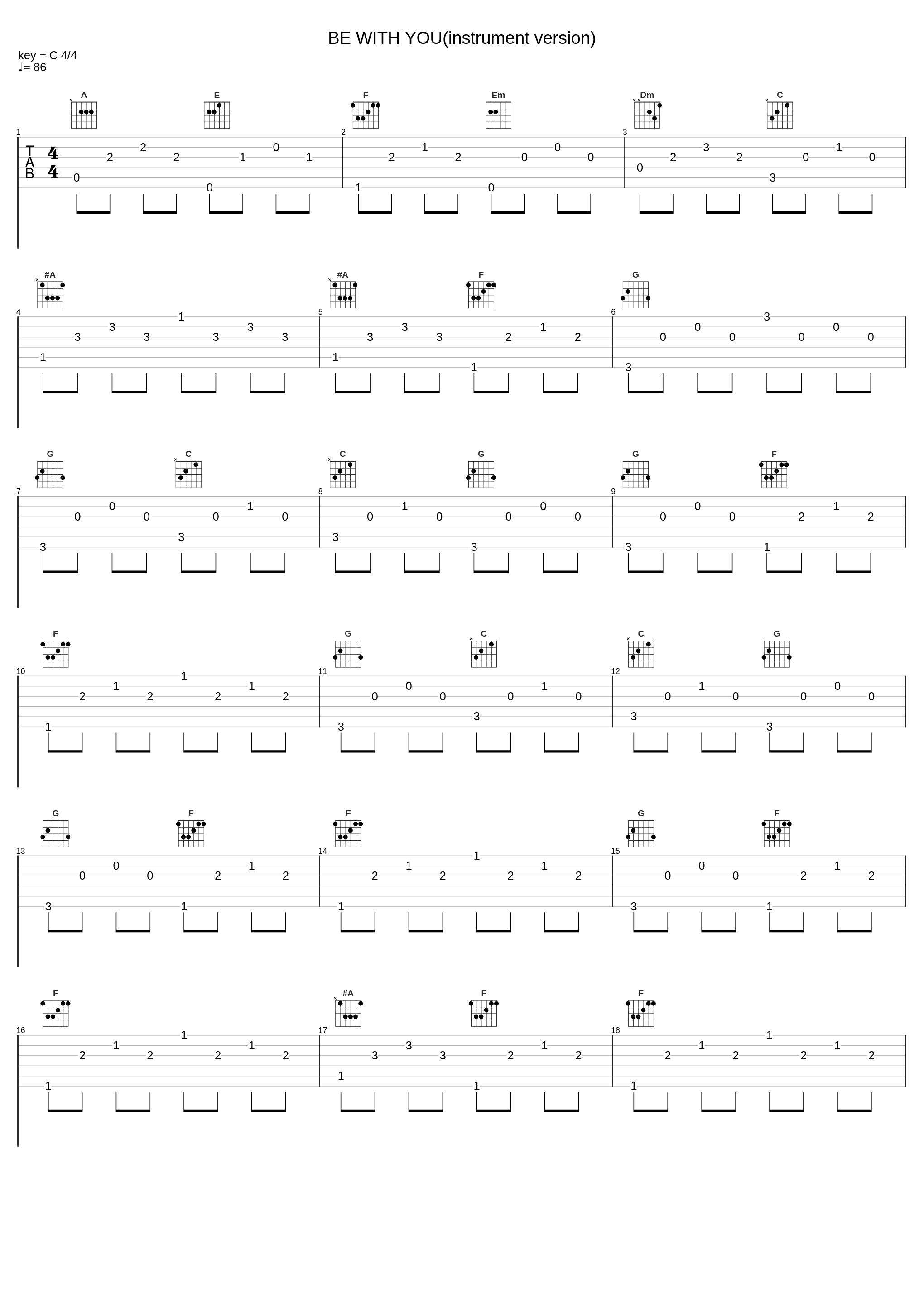 BE WITH YOU(instrument version)_吉俣良_1