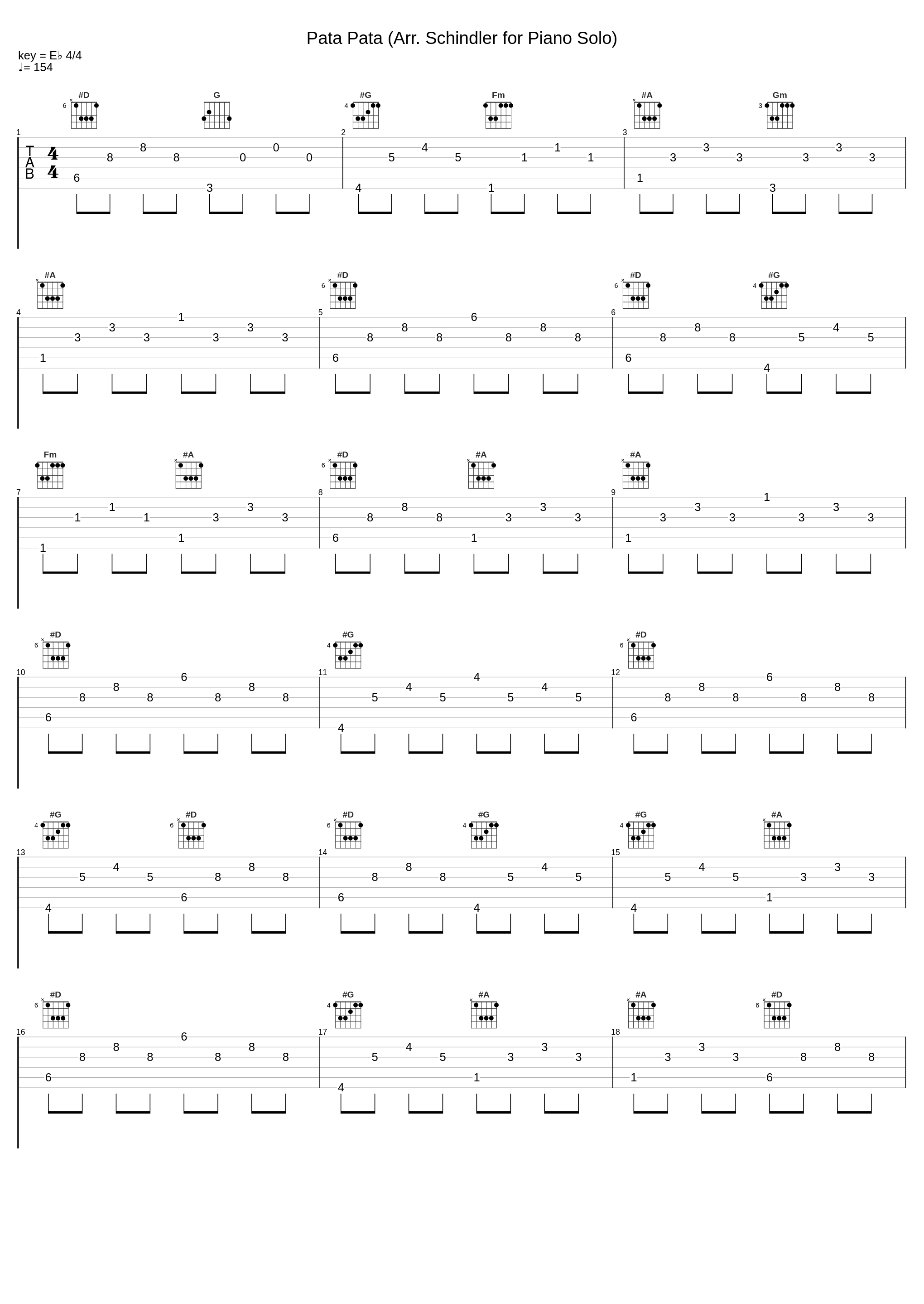 Pata Pata (Arr. Schindler for Piano Solo)_郎朗_1