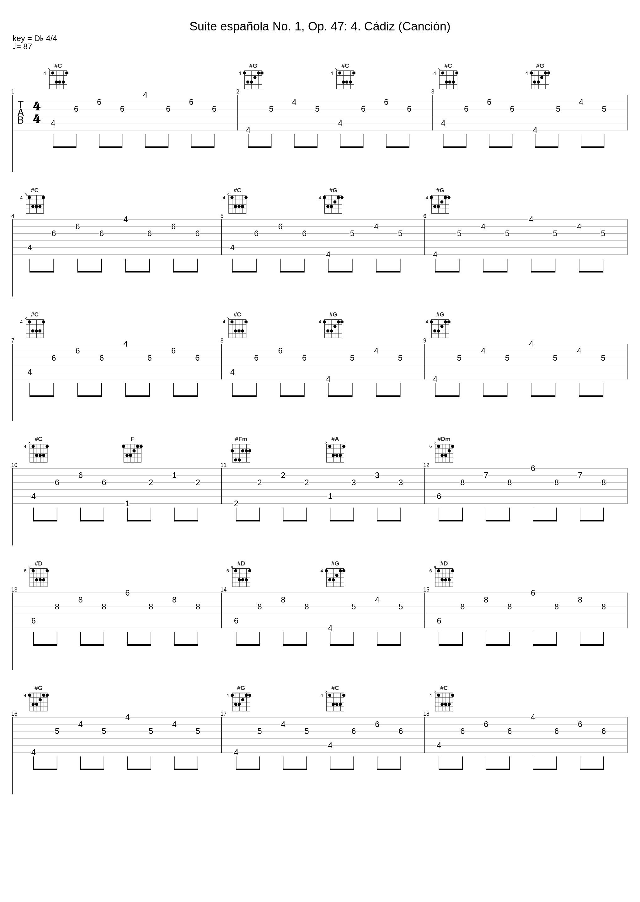 Suite española No. 1, Op. 47: 4. Cádiz (Canción)_郎朗_1