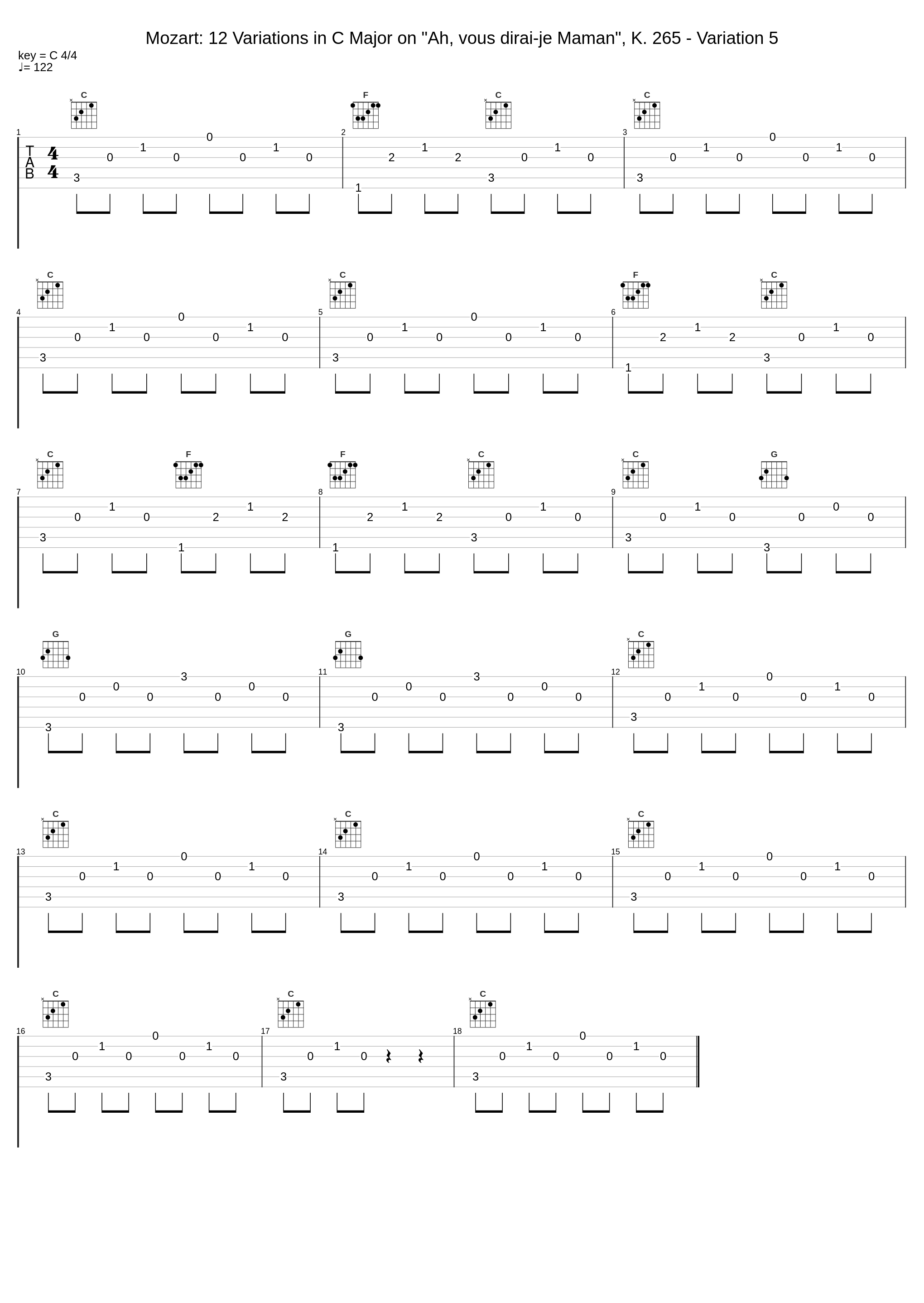 Mozart: 12 Variations in C Major on "Ah, vous dirai-je Maman", K. 265 - Variation 5_郎朗_1