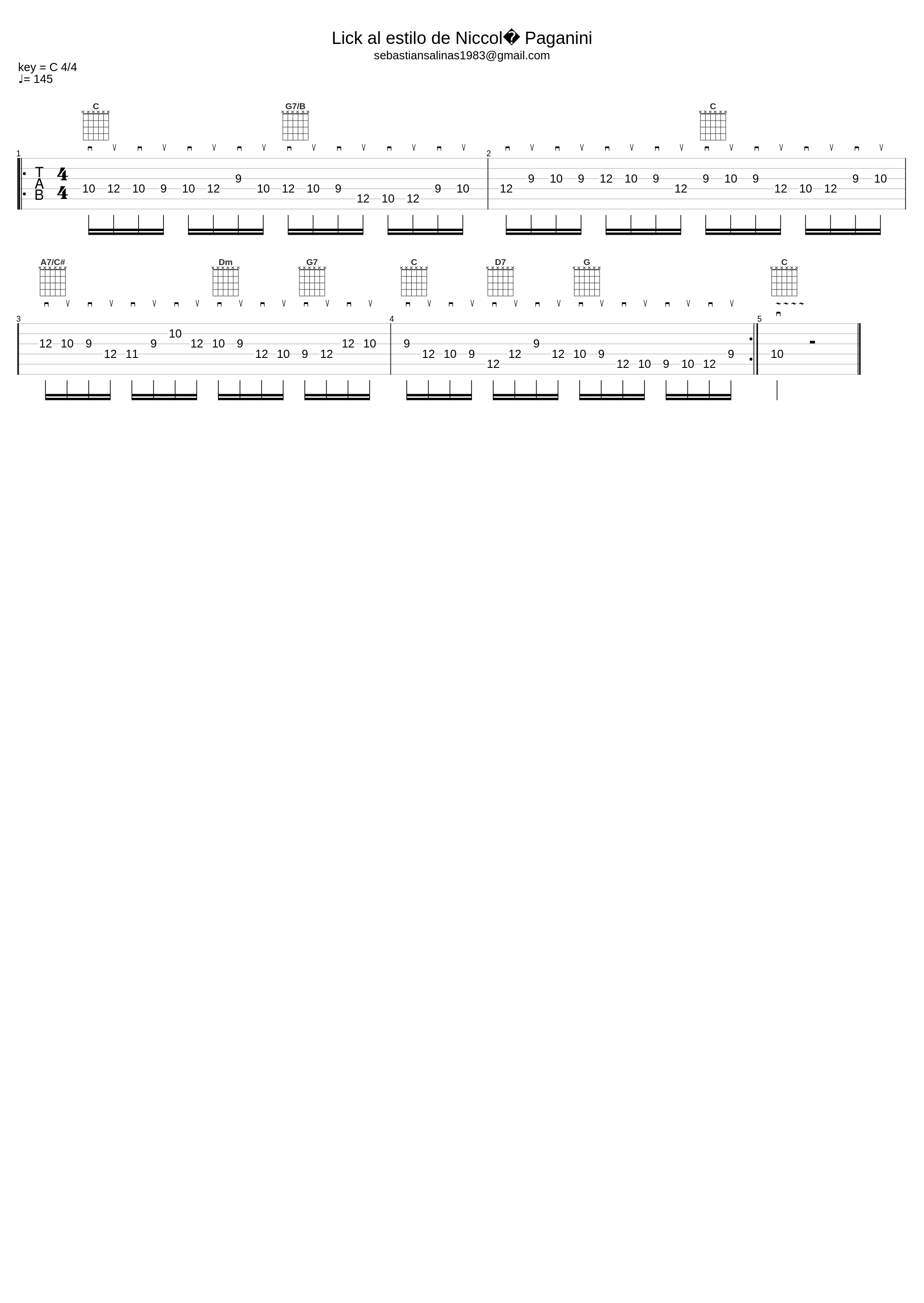 Paganini Lick - Tab by Sebastian Salinas - sebastiansalinasguitarra.com_Paganini_1