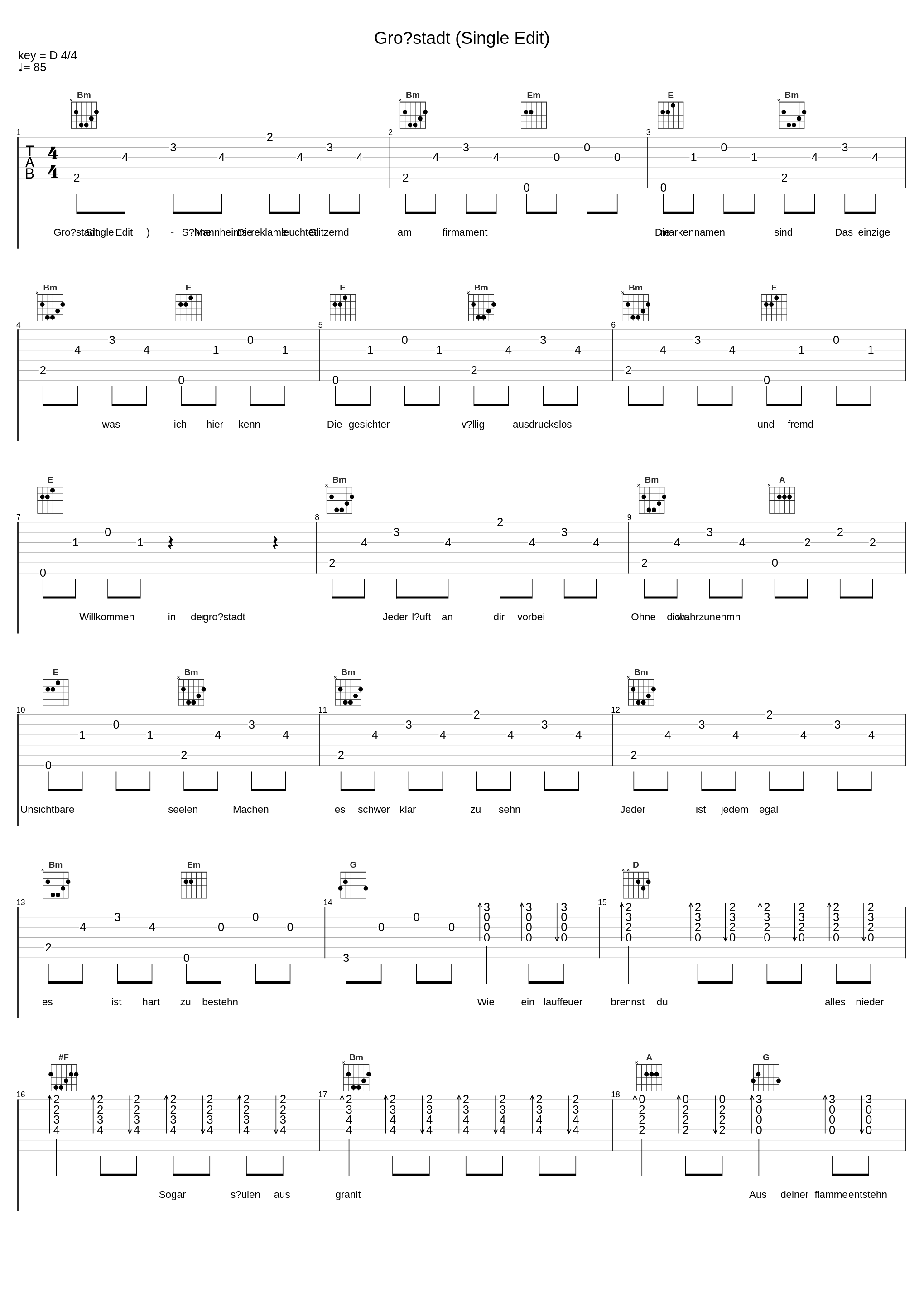 Großstadt (Single Edit)_Söhne Mannheims_1