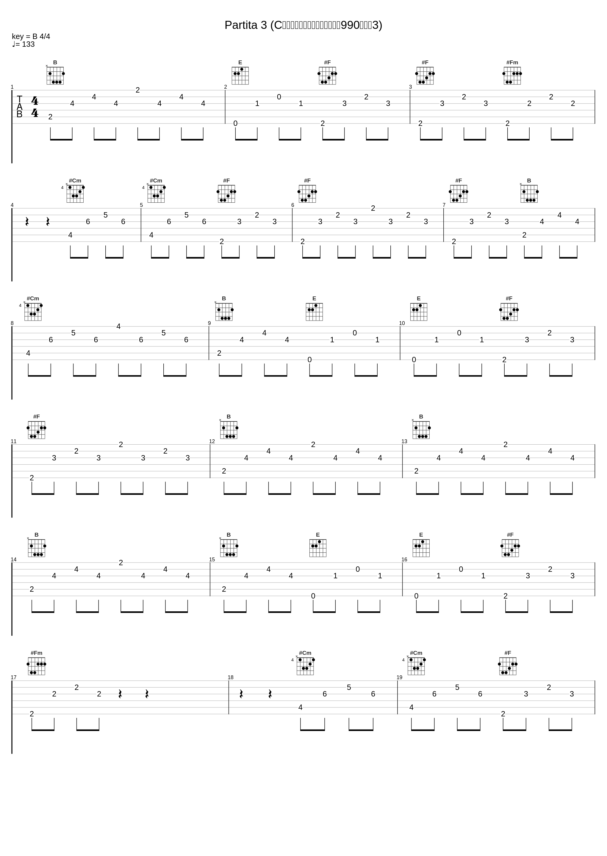 Partita 3 (C大调分裂的萨拉班德舞曲，作品990：组曲3)_Matthew Halls_1