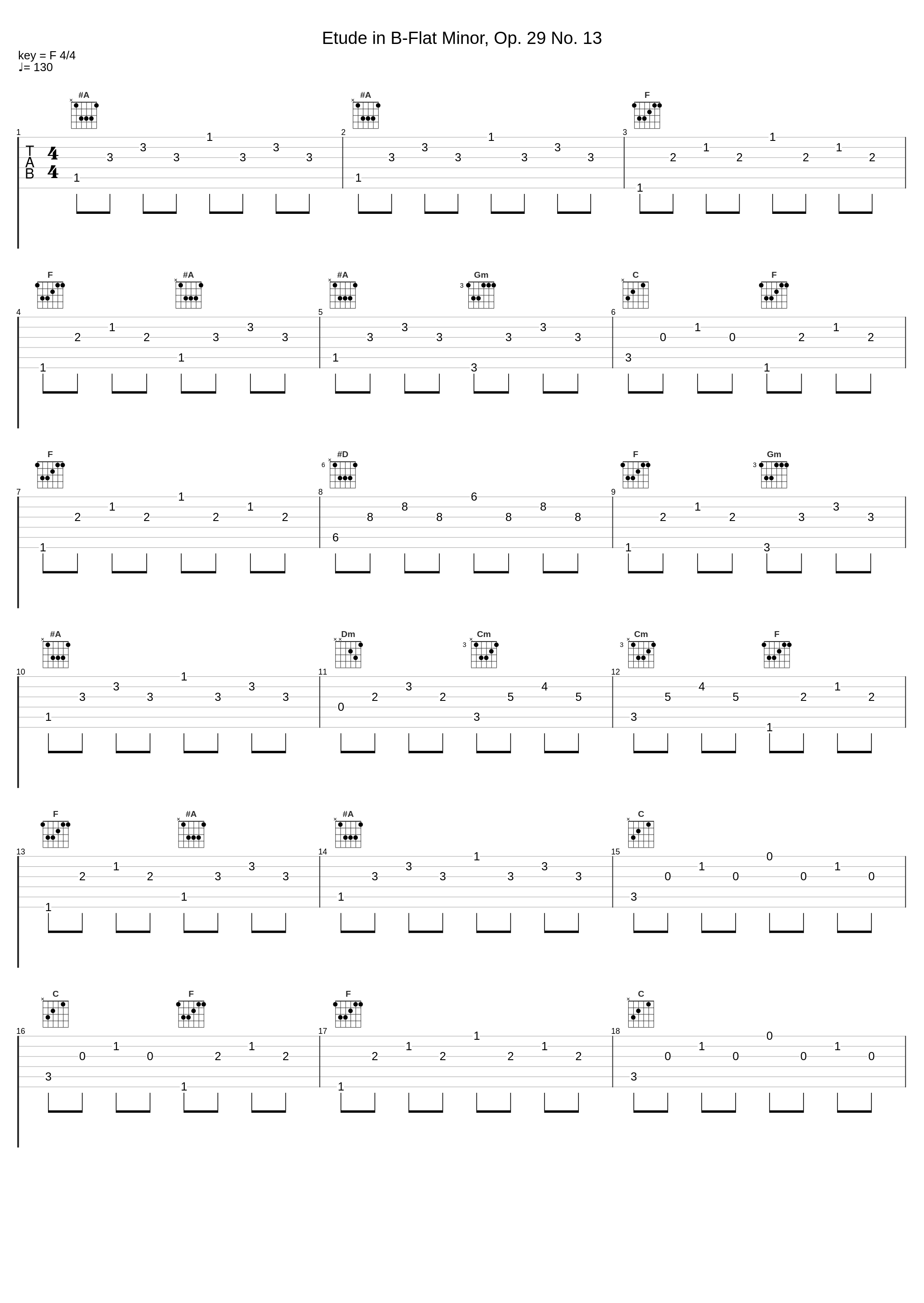 Etude in B-Flat Minor, Op. 29 No. 13_Andrés Segovia_1