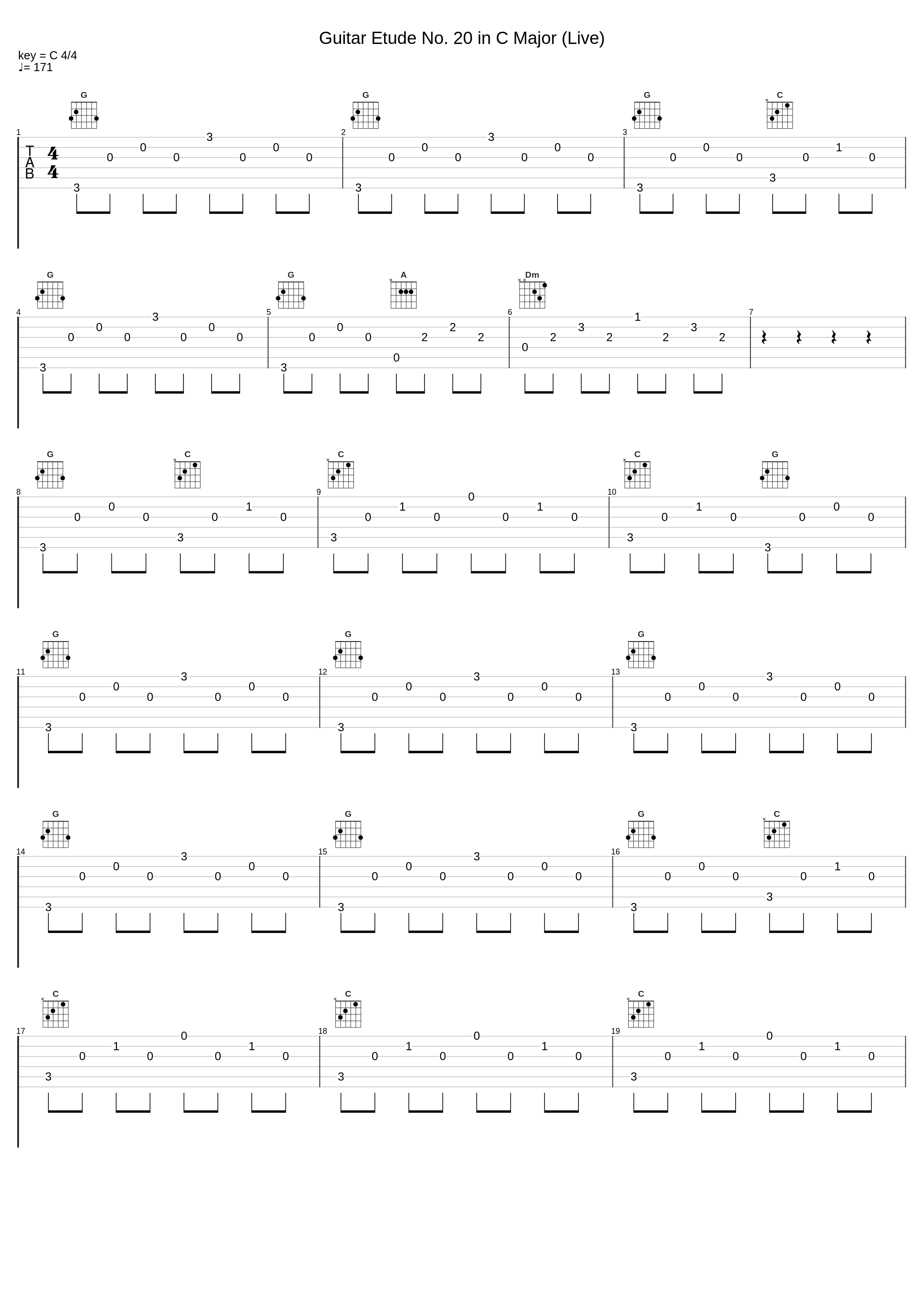 Guitar Etude No. 20 in C Major (Live)_Andrés Segovia_1