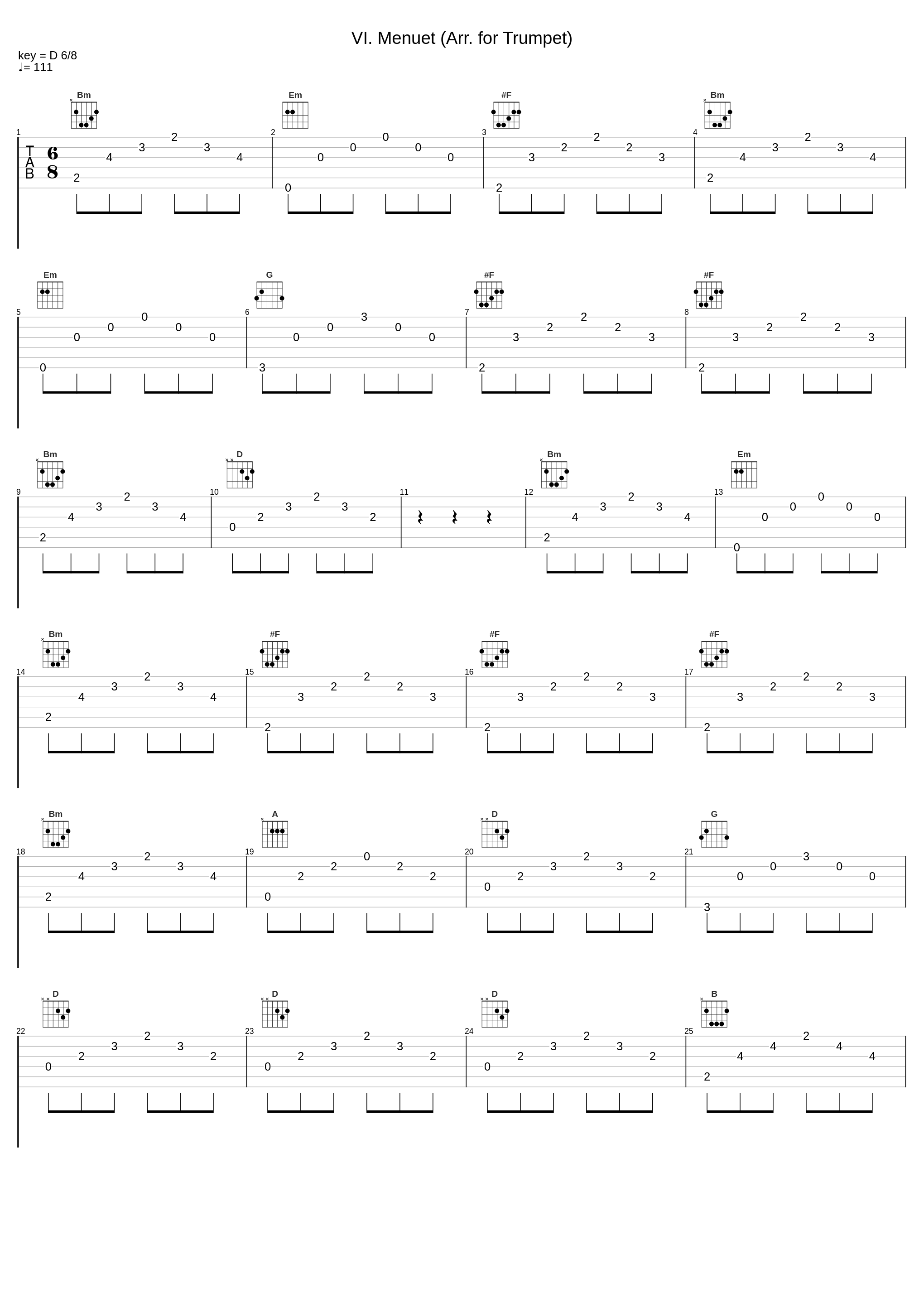 VI. Menuet (Arr. for Trumpet)_Maurice André_1