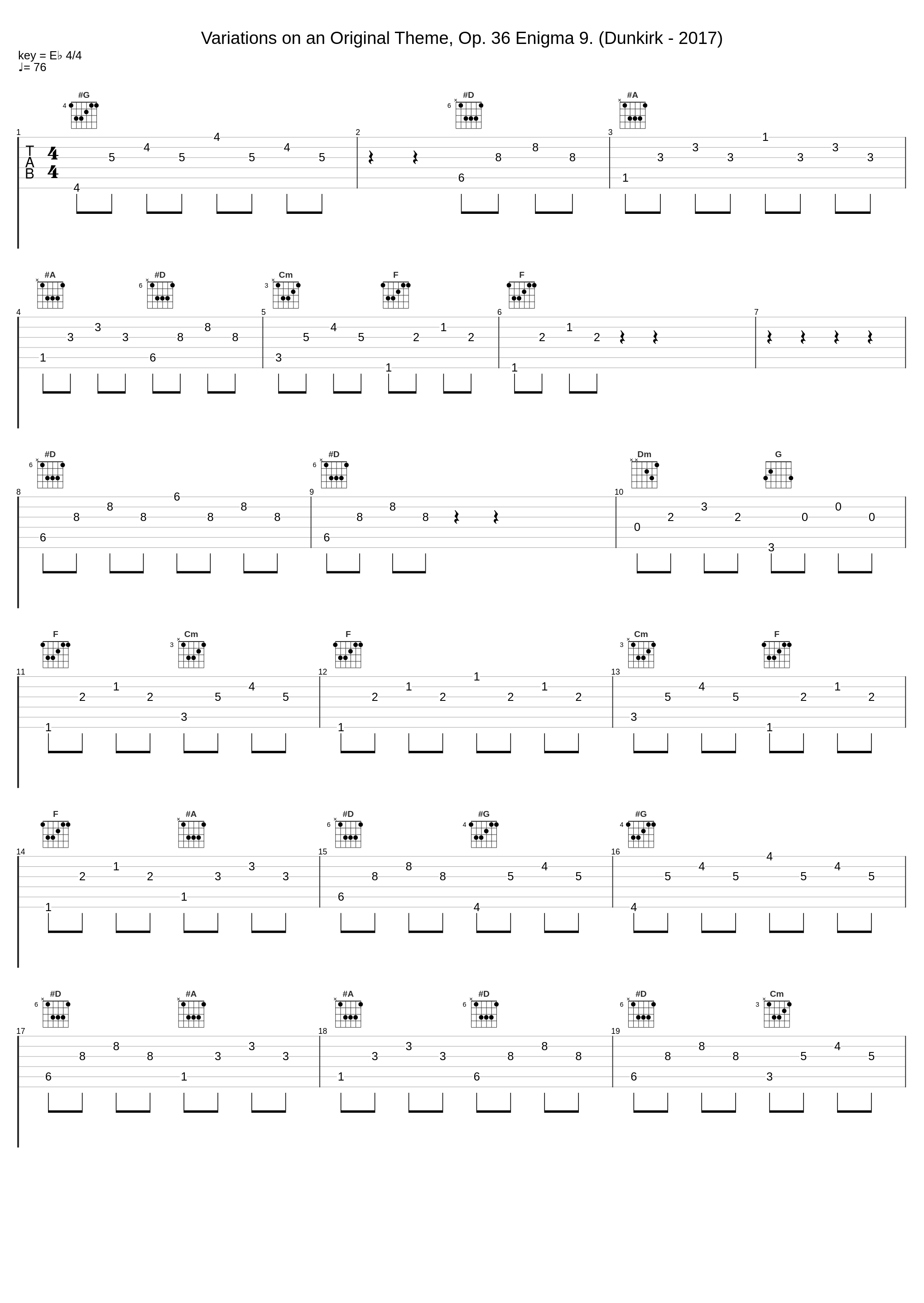 Variations on an Original Theme, Op. 36 Enigma 9. (Dunkirk - 2017)_Edward Elgar_1