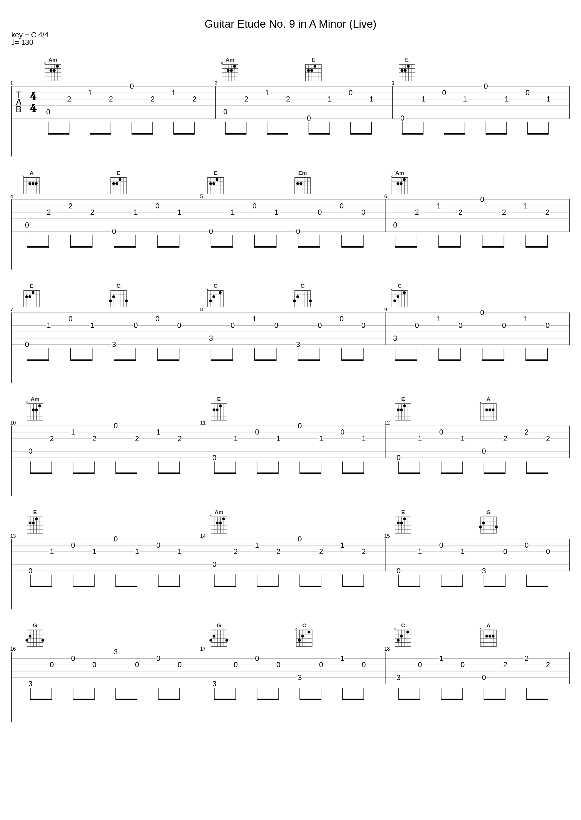 Guitar Etude No. 9 in A Minor (Live)_Andrés Segovia_1