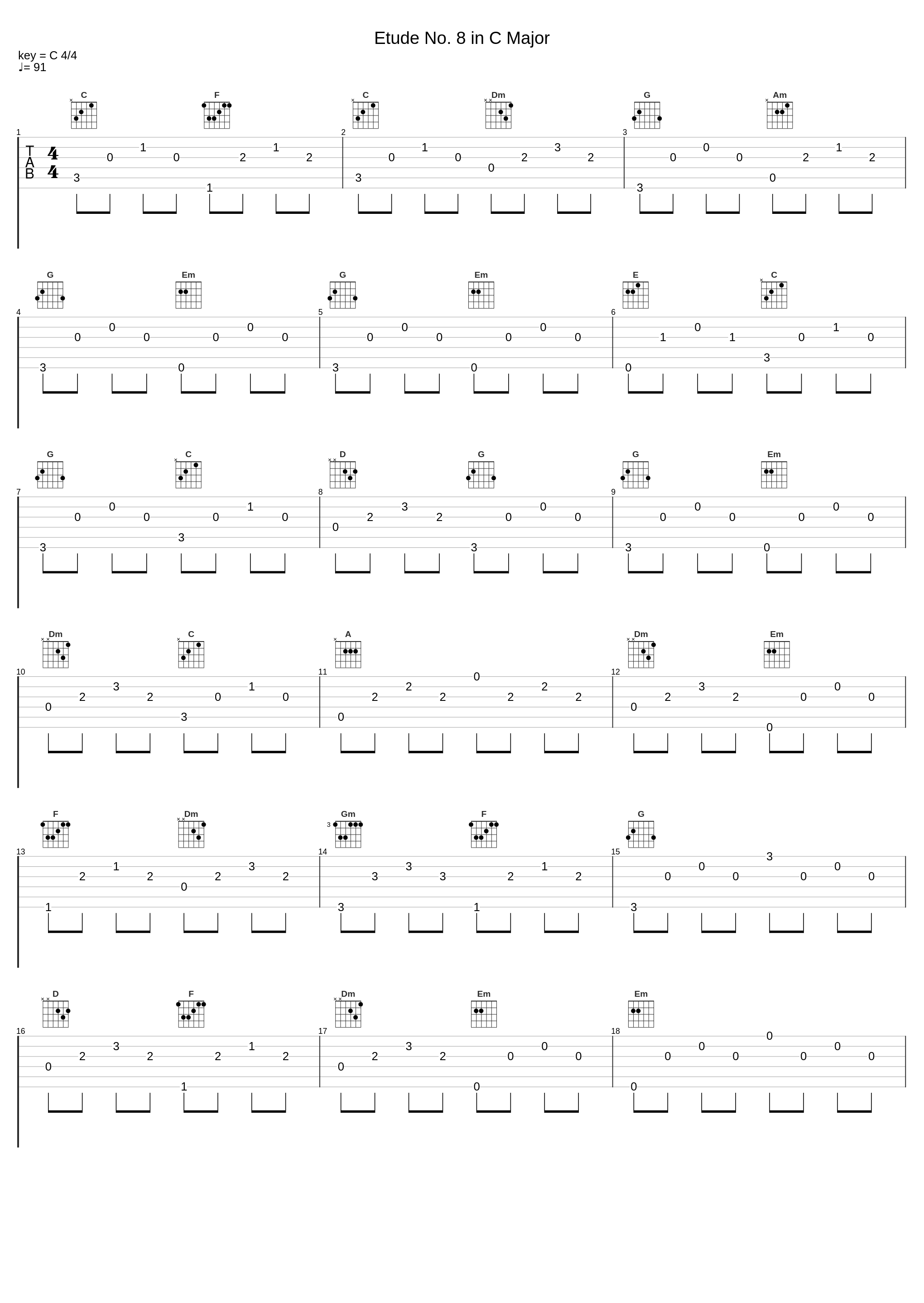 Etude No. 8 in C Major_Andrés Segovia_1